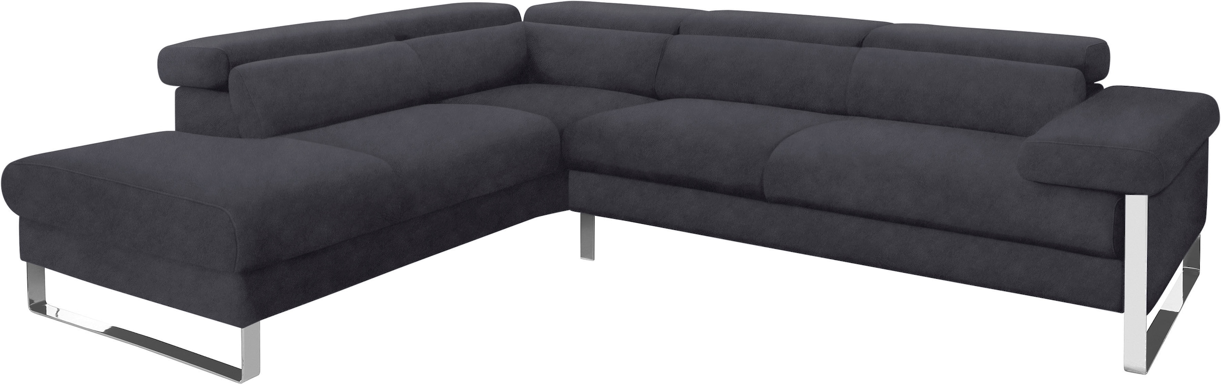 W.Schillig Ecksofa »finn in grau, Größe B/H/T: 281 cm x 71 cm x 230 cm