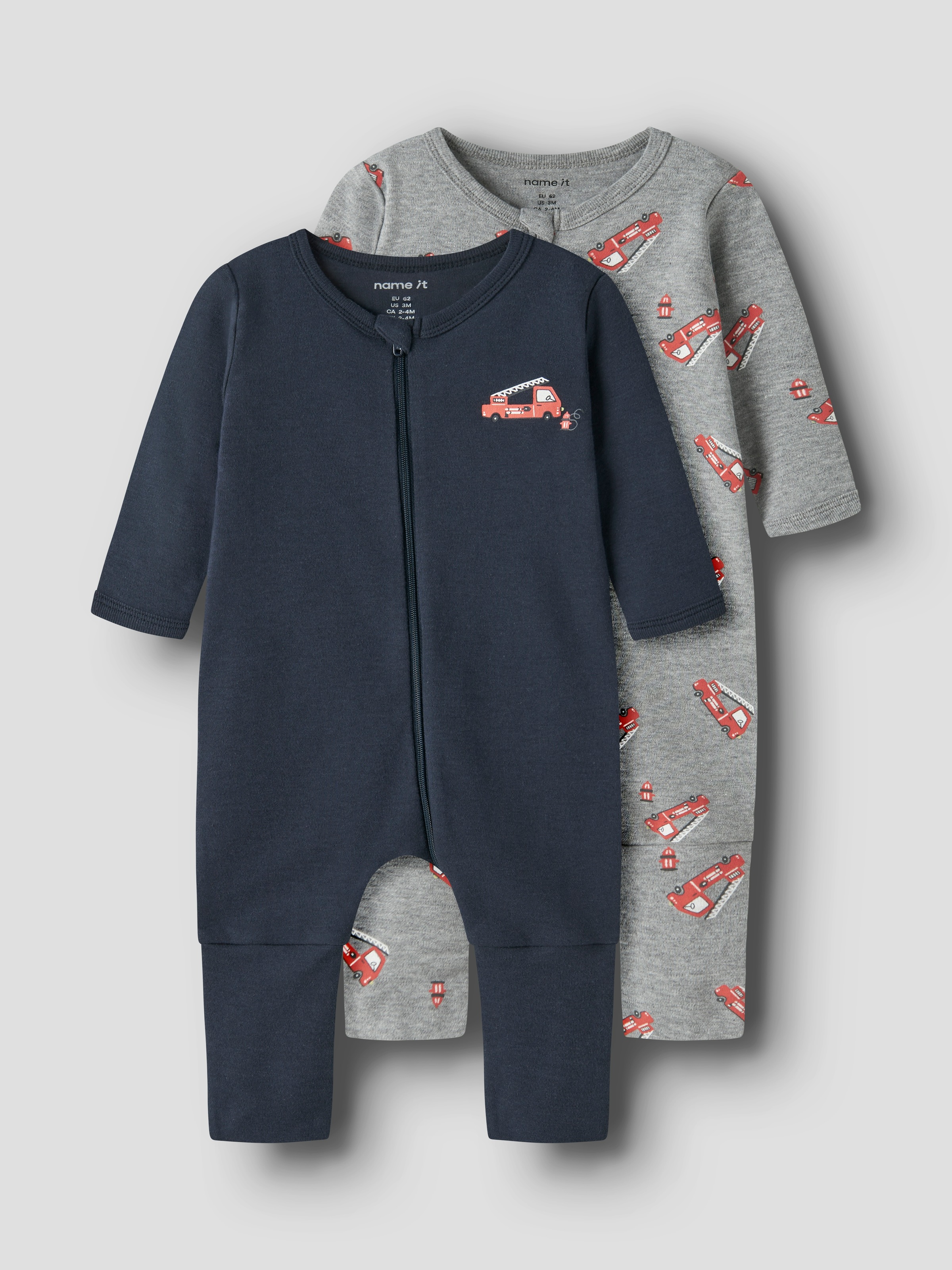 Name It Schlafanzug »NBMNIGHTSUIT 2P ZIP FF FIRETRUCK NOOS« Packung, 2 tlg.