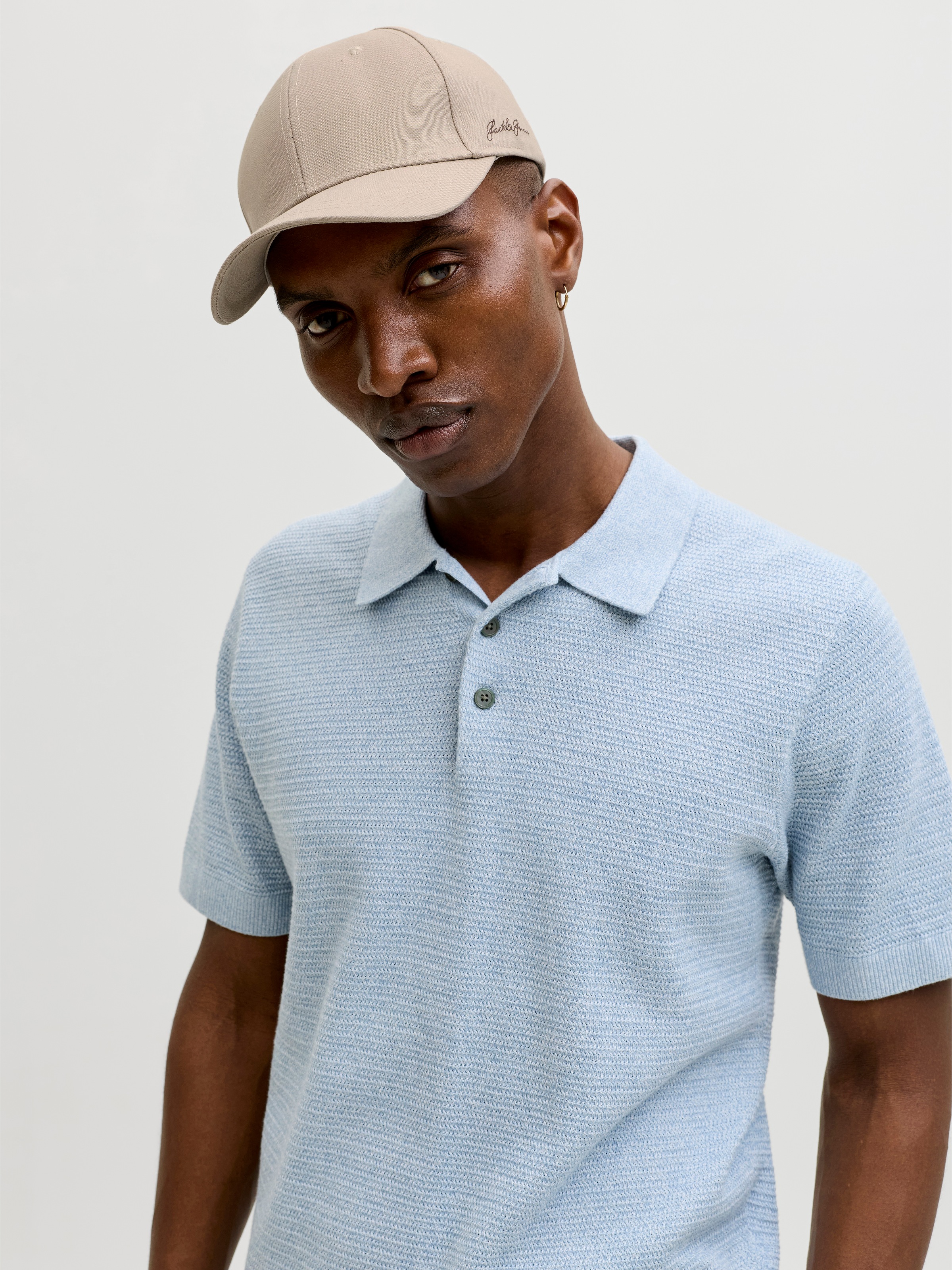 Jack & Jones Baseball Cap »JACBASE LOUIS LINEN BLEND CAP SN« mit Branding