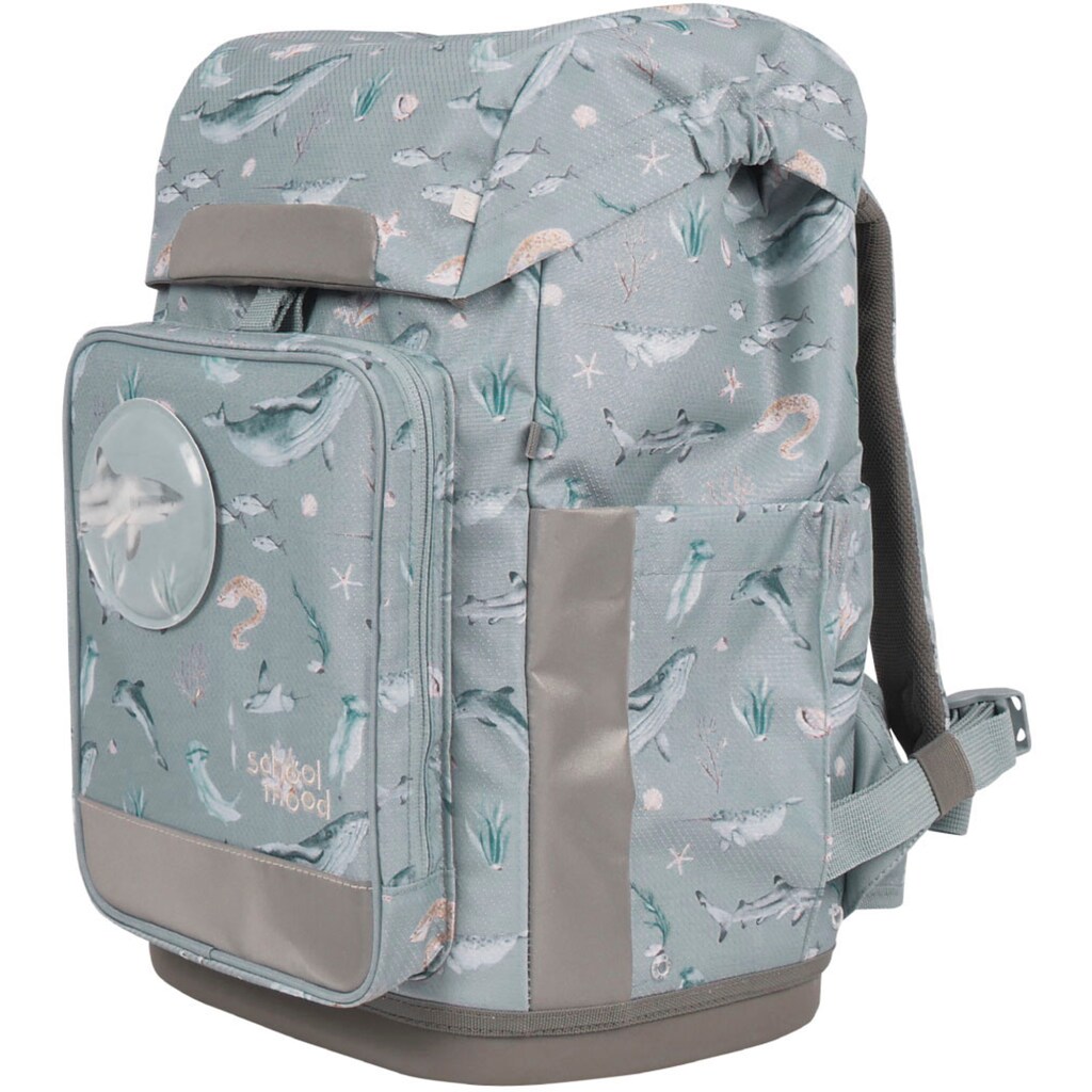 SCHOOL-MOOD® Schulranzen »Rebel Air+, Nordic Collection, Aqua«, retroreflektierende Flächen