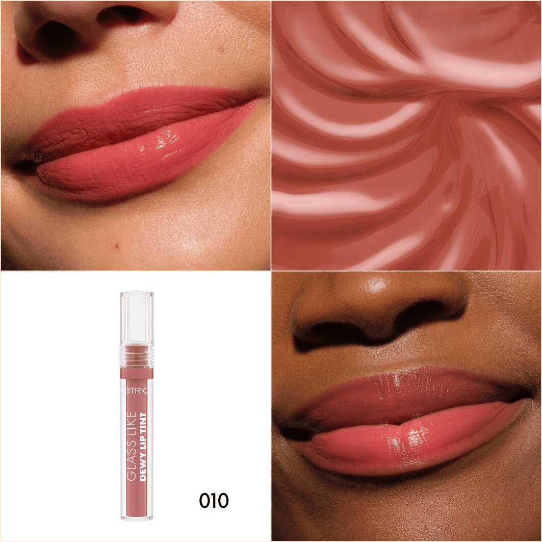 Catrice Lipgloss »Glass Like Dewy Lip Tint«, (Set, 3 tlg.), Intensive Pflege, hochglänzendes, leuchtendes Finish, wässrige Textur.