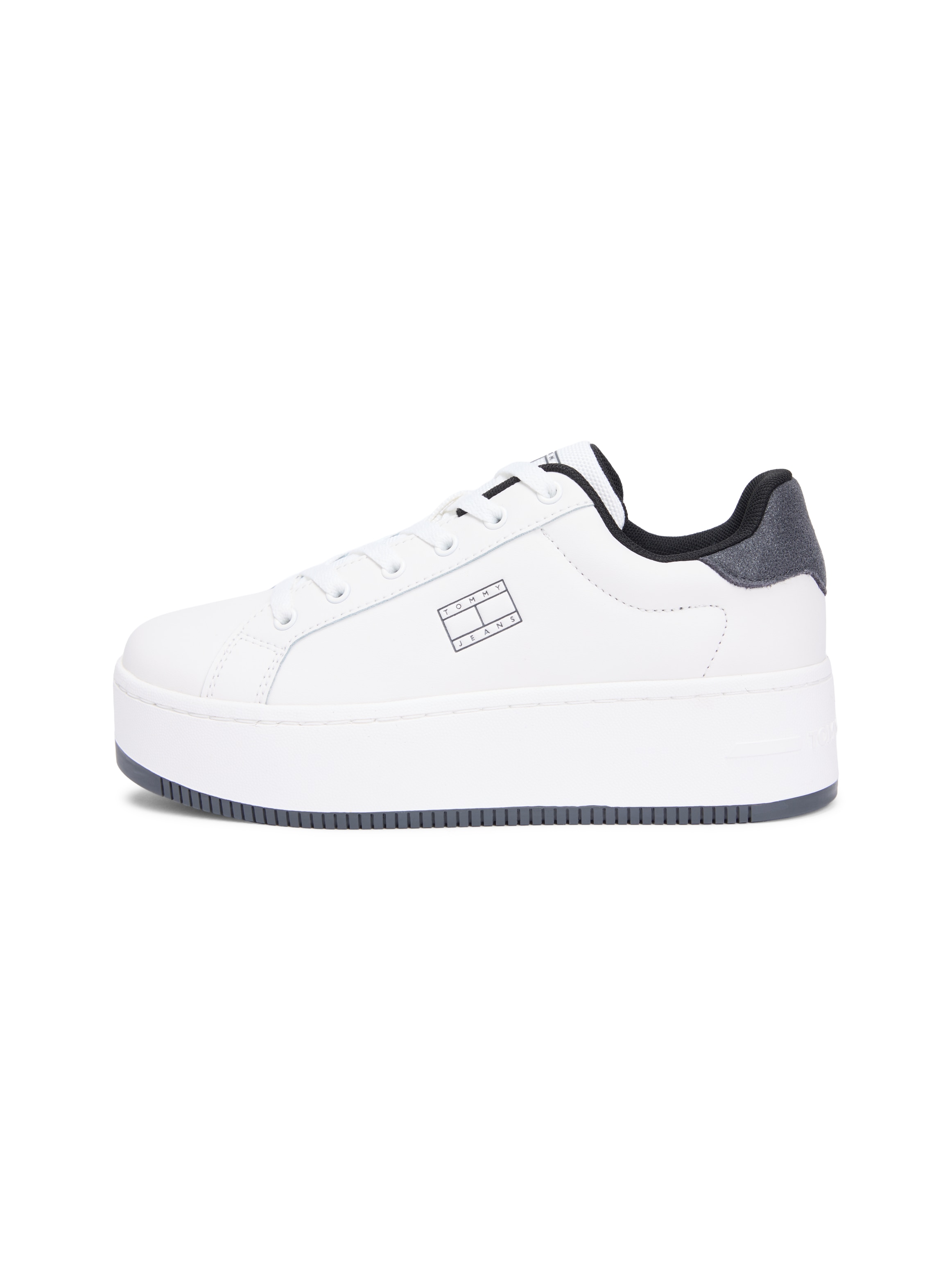 Tommy Jeans Plateausneaker »TJW FLATFORM ESS MU«  , Freizeitschuh, Halbschuh, Schnürschuh mit Kontrastbesatz