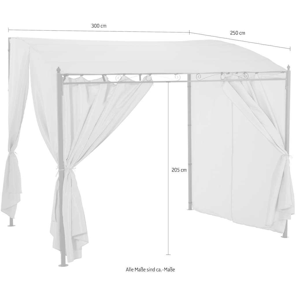 KONIFERA Anbaupavillon »Burano«, (Set), BxT : 300x250 cm oder 400x250 cm