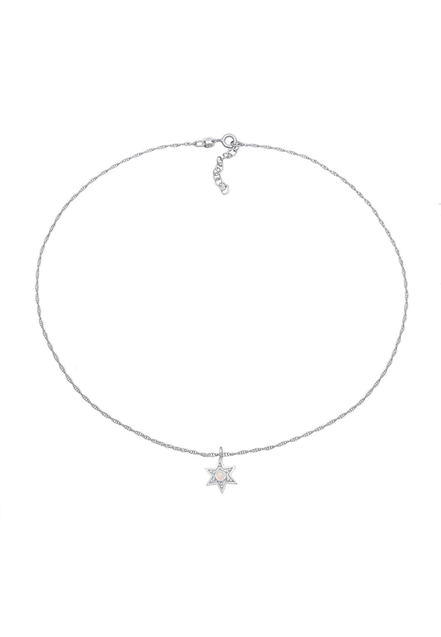 Elli Choker »Halskette Choker Stern Opal Astro 925 Silber«