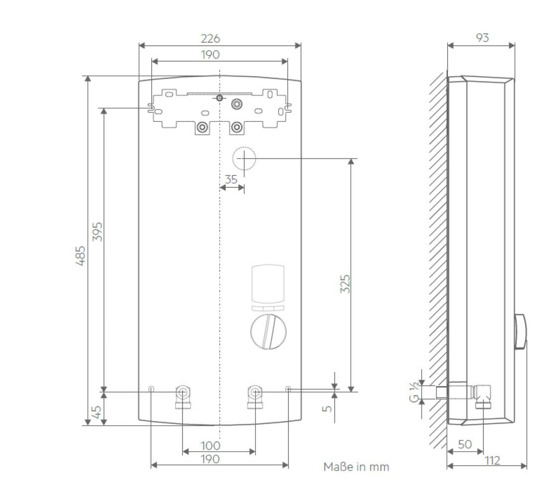 AEG Haustechnik Komfort-Durchlauferhitzer »DDLE ÖKO«, 18/21/24 kW umschaltbar, vollelektronisch, ECO-Funktion, Regendusche