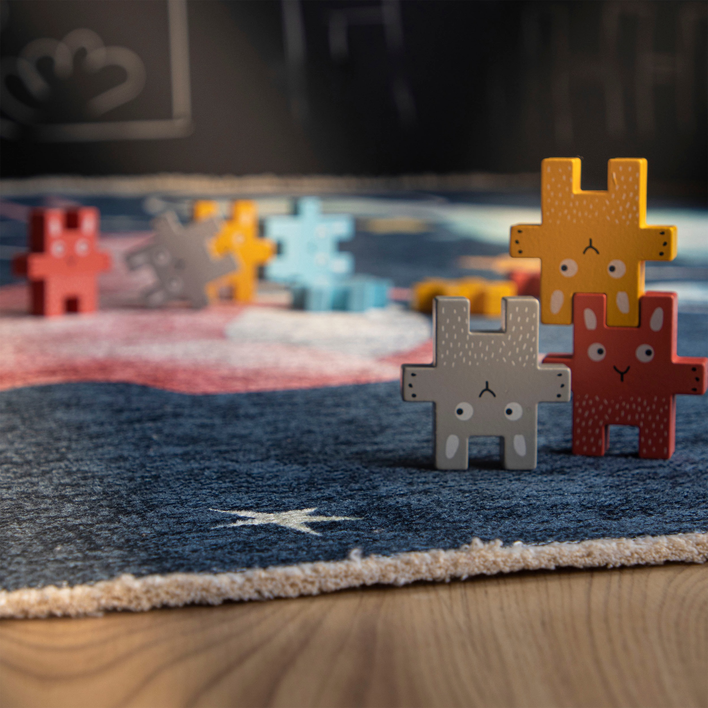 Obsession Kinderteppich »My Greta 617«, rechteckig, 6 mm Höhe, Kurzflor, Motiv Dinosaurier, mit Fransen, Kinderzimmer