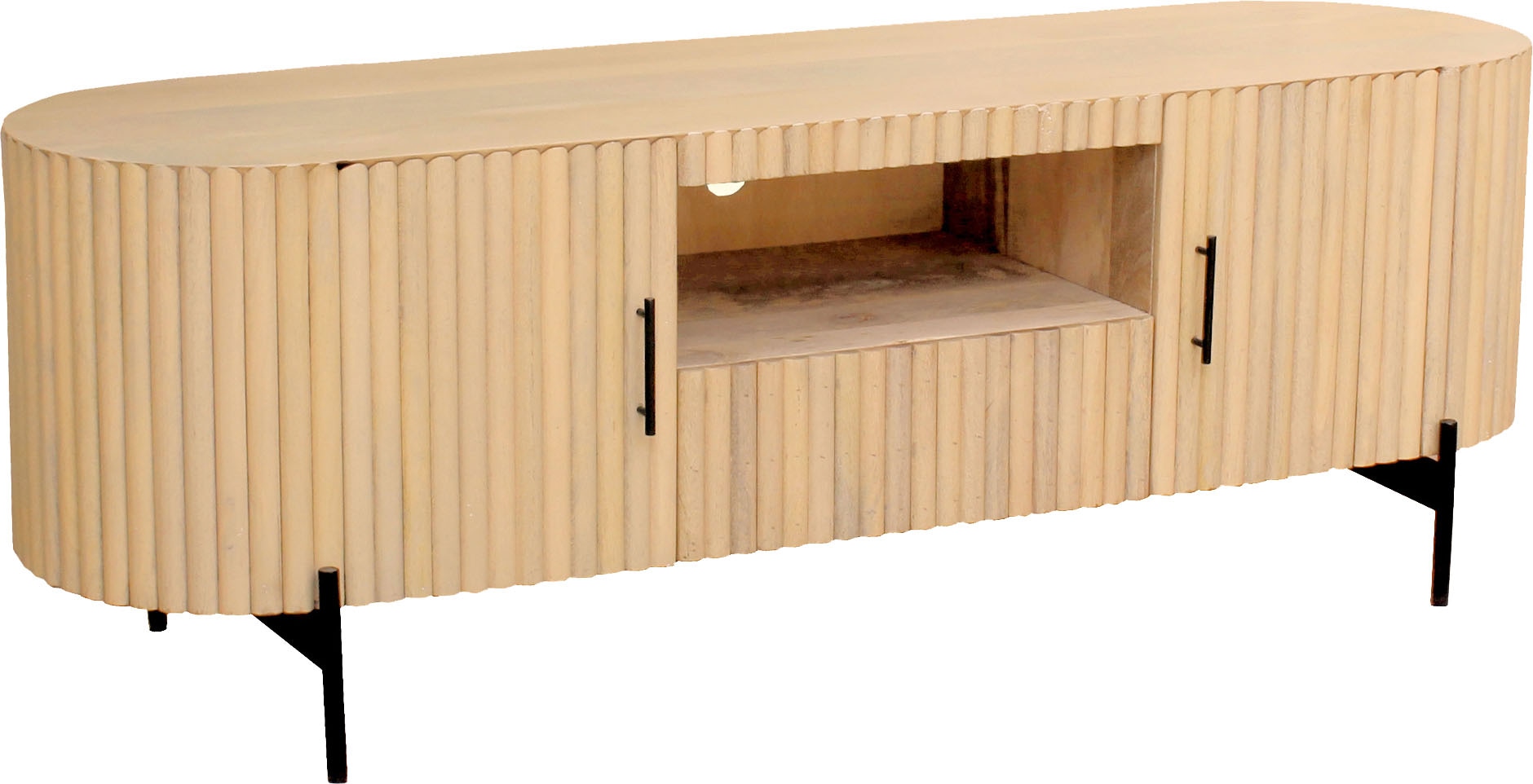 SIT TV-Board, (1 St.), Lamellen-Design im Retro Stil