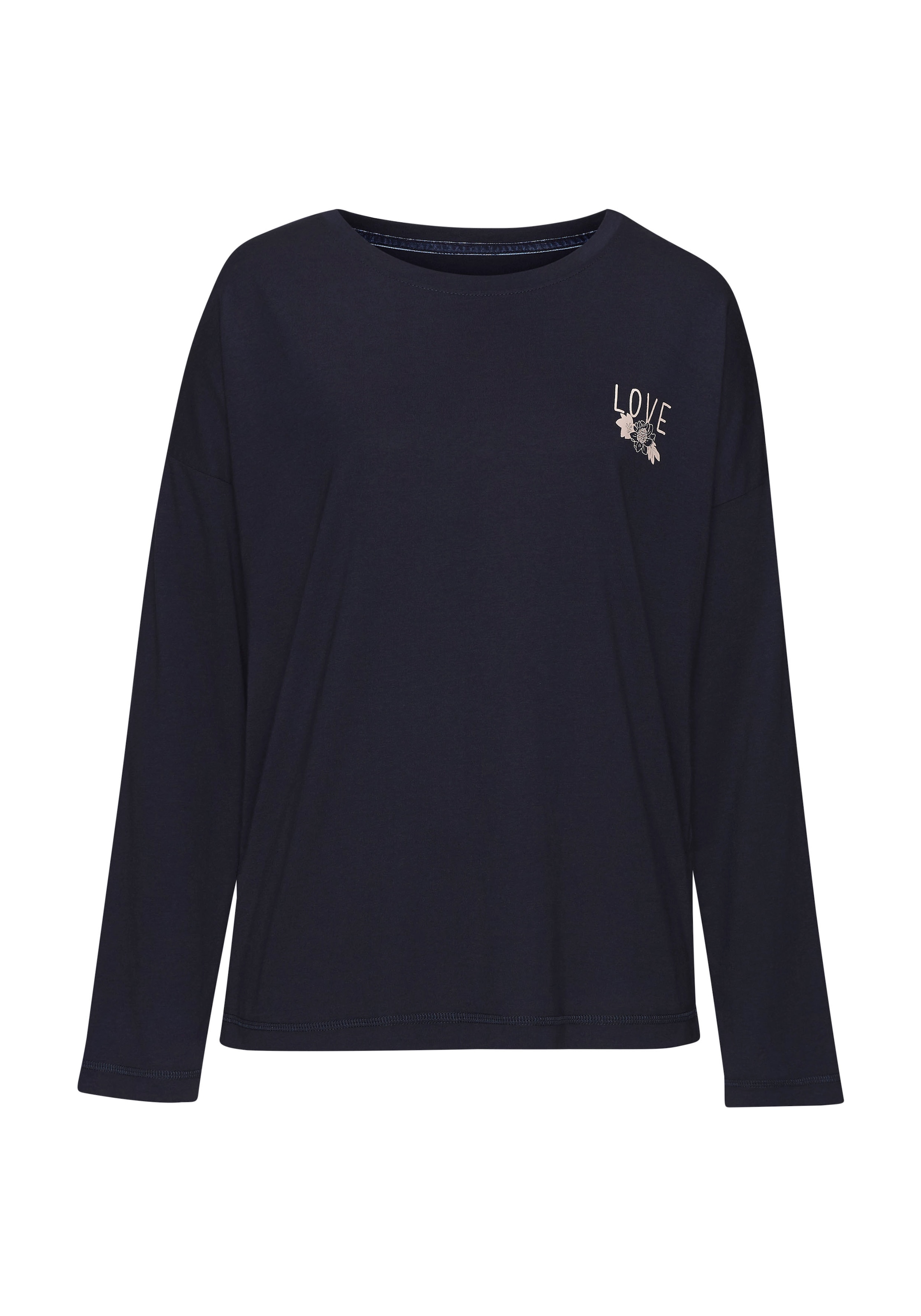Vivance Dreams Langarmshirt, mit kleinem Brust-Print