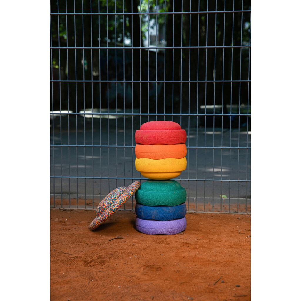 Stapelstein Spielzeug-Gartenset »Stapelstein rainbow classic bundle 6+1«