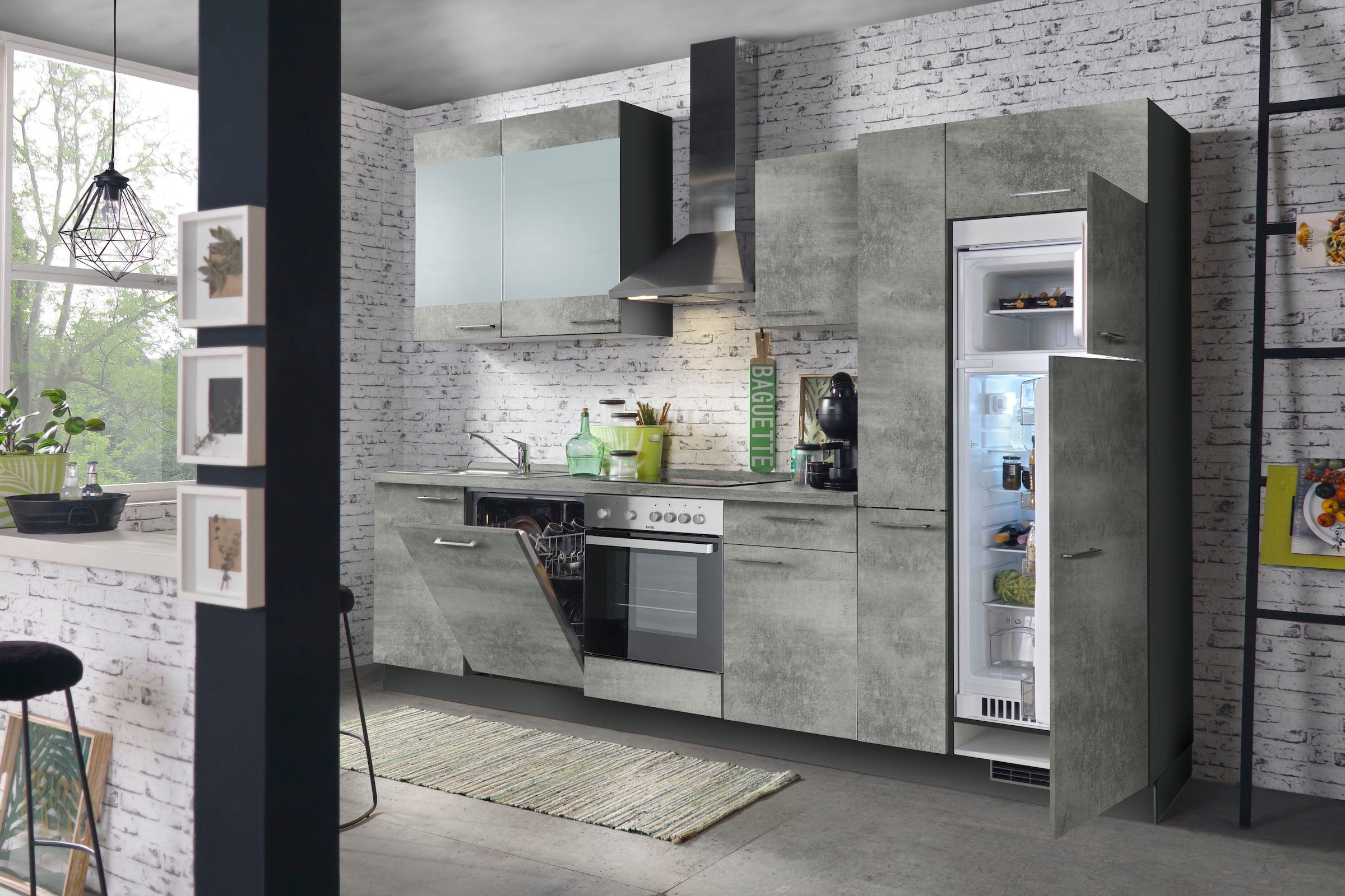 Express Küchen Küchenzeile vormontiert, »Trea«, Soft-Close-Funktion, mit cm Vollauszug Breite bei und OTTO 310