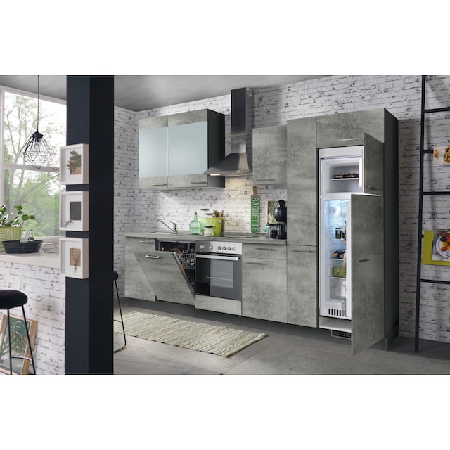 Express Küchen Küchenzeile »Trea«, vormontiert, mit Vollauszug und  Soft-Close-Funktion, Breite 310 cm bei OTTO