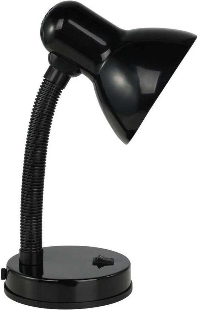 EGLO Tischleuchte »BASIC«, 1 flammig, Leuchtmittel E27 | Leuchtmittel wechselbar-ohne Leuchtmittel, schwarz / Ø12,5 x H30 cm / exkl. 1 x E27 (je max. 40W) / Wippschalter