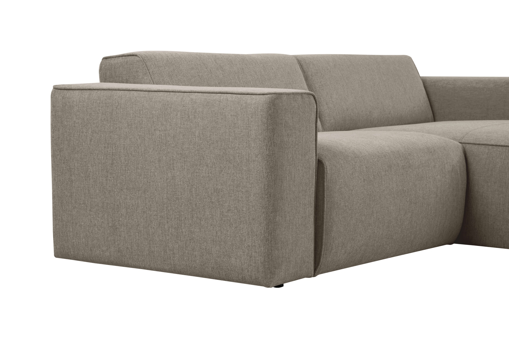 andas Ecksofa »Noord mit Kedernaht, Breite 234 cm«, mit Kedernaht, Breite 234 cm, Cord, Struktur, Webstoff