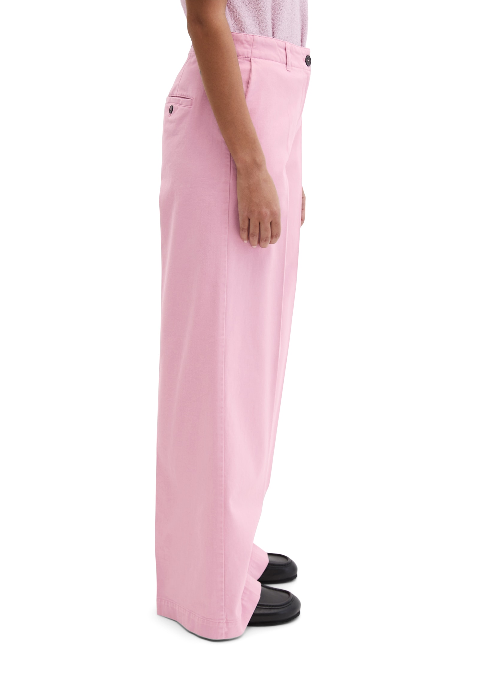 Marc O'Polo Bügelfaltenhose  Model Margo wide aus Organic Cotton-Twill