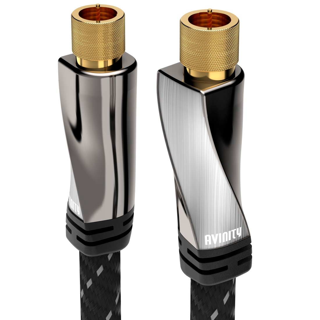 SAT-Anschlusskabel, Gewebe, vergoldet, 120 dB, 2 m »F-Stecker -...