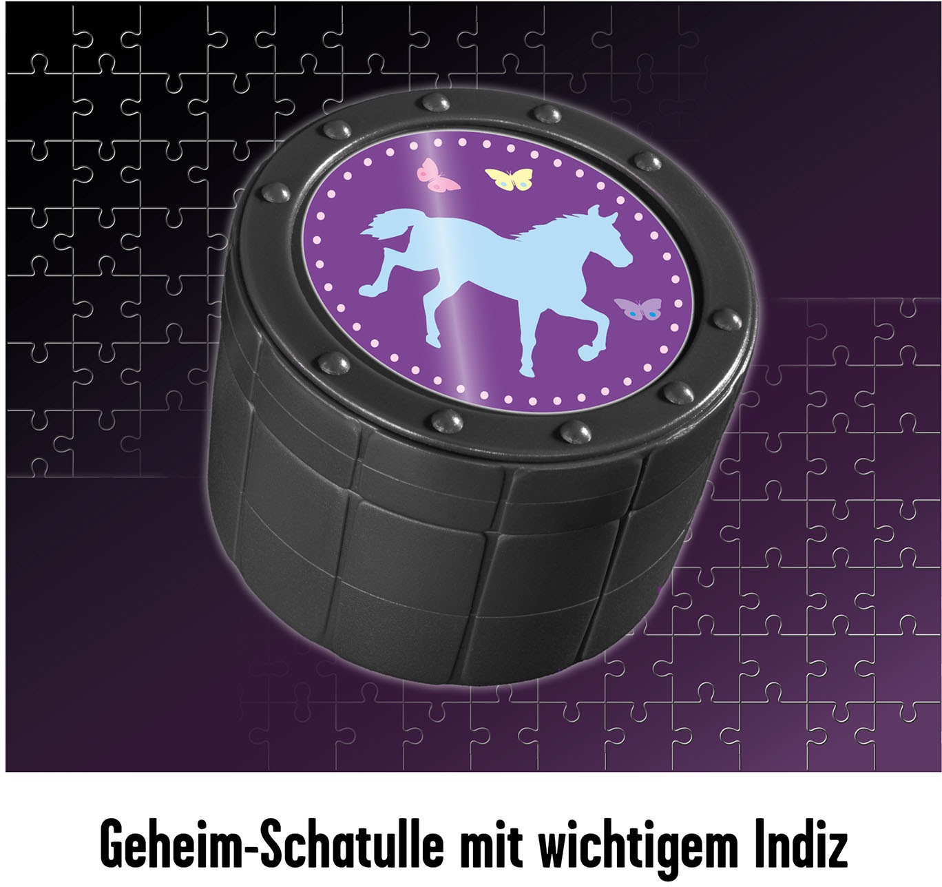 Kosmos Puzzle »Krimipuzzle Die drei !!! Skandal auf dem Reitturnier«, Made in Germany