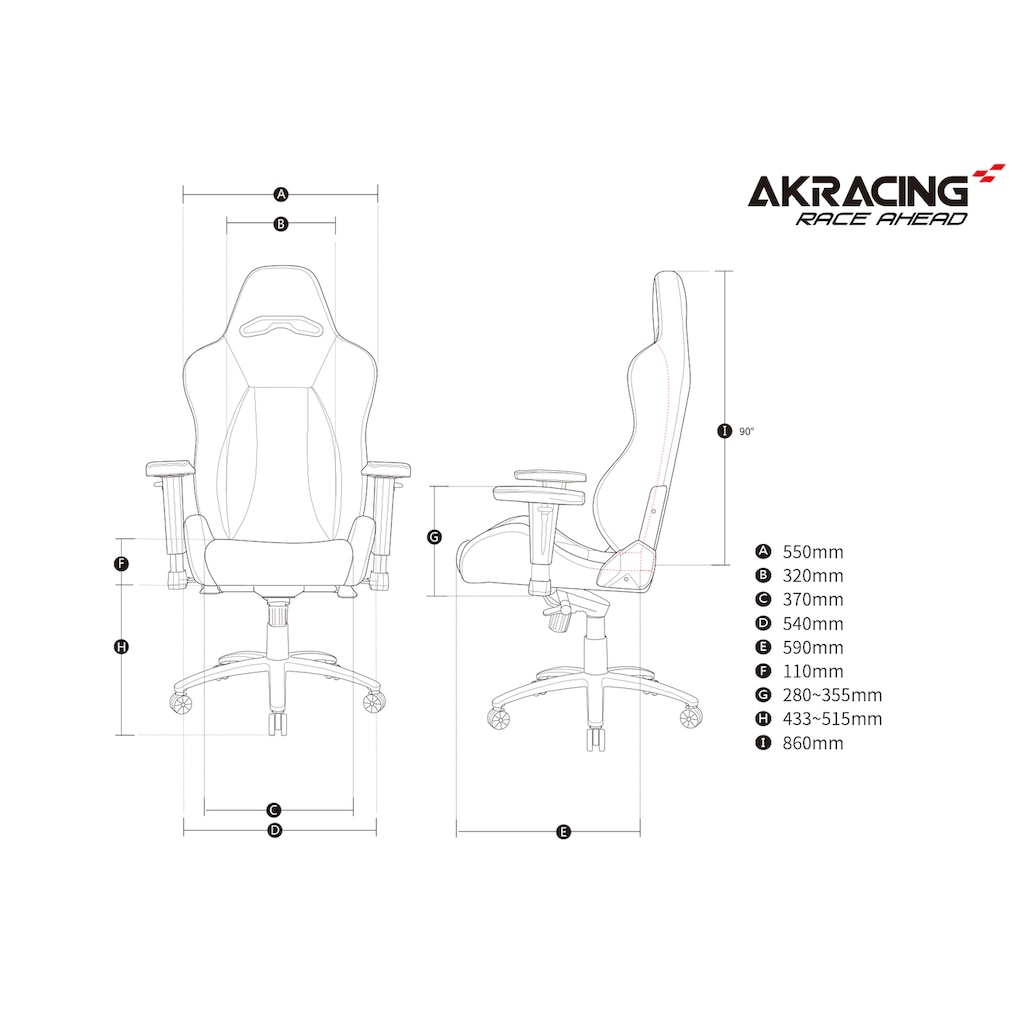 AKRacing Gaming-Stuhl »Master Premium Arctica«