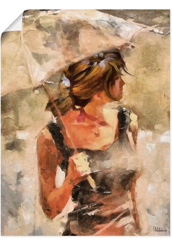 Artland Wandbild »Lady mit Regenschirm«, Portrait, (1 St.), in vielen Größen &... kaufen