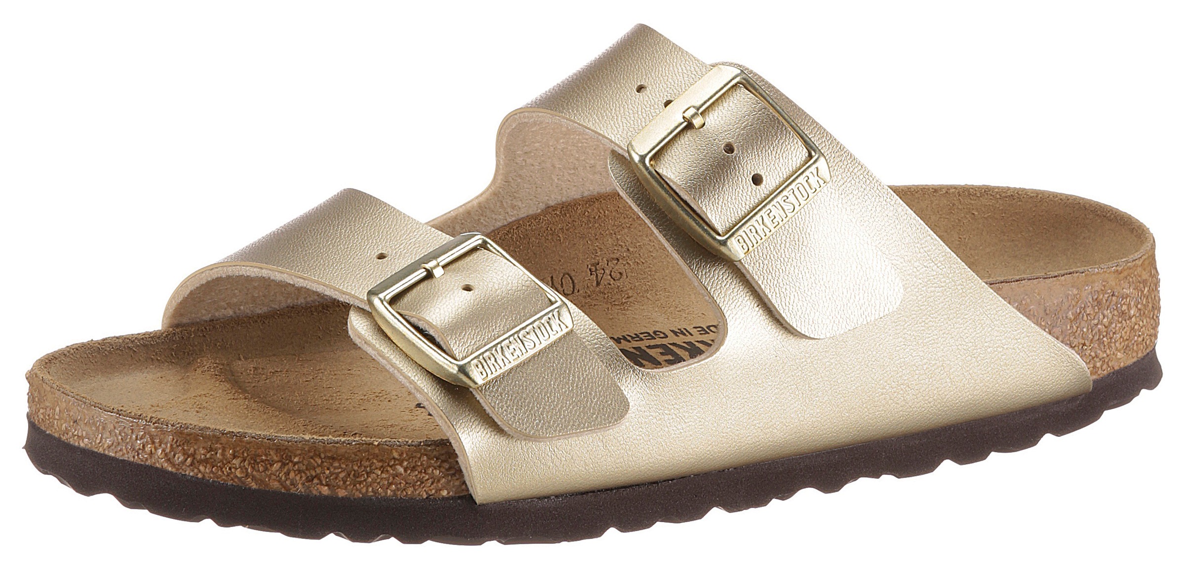 Birkenstock Pantolette »Arizona«, aus glänzendem Birko-Flor, Schuhweite: schmal kaufen