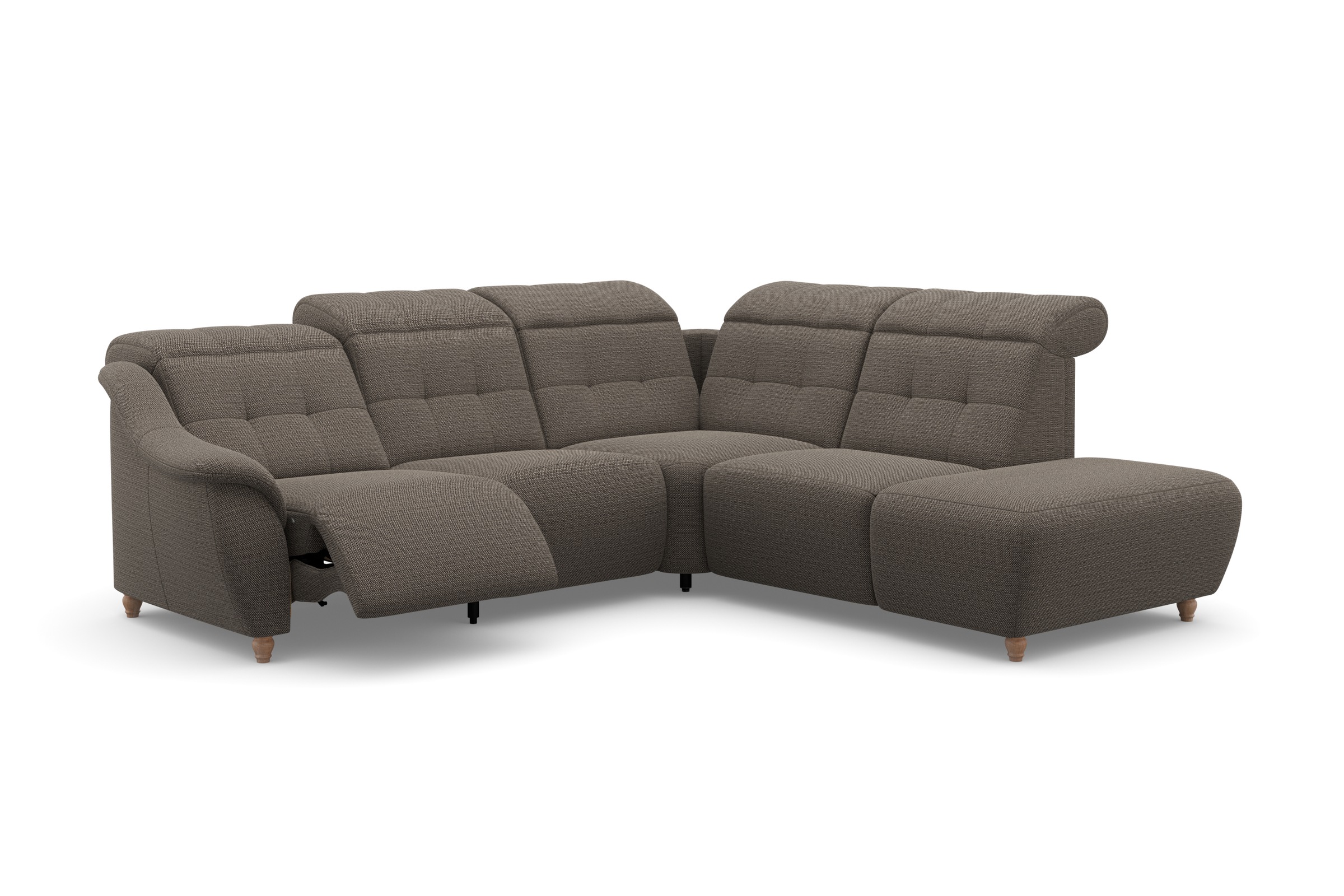 Home affaire Ecksofa »Boston L-Form« Kopfteilverstellung an jeder Sitzfläche, wahlweise Relaxfunktion