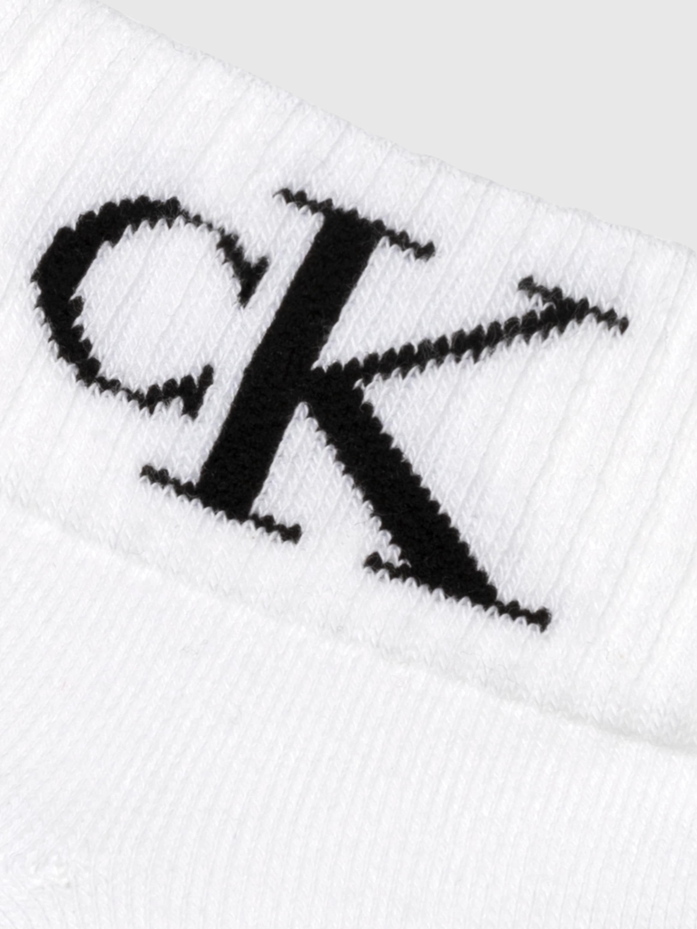 Calvin Klein Jeans Kurzsocken »CKJ WOMEN QUARTER 2P MONOGRAM«, (2 Paar, 2 Paar), mit Logostickerei