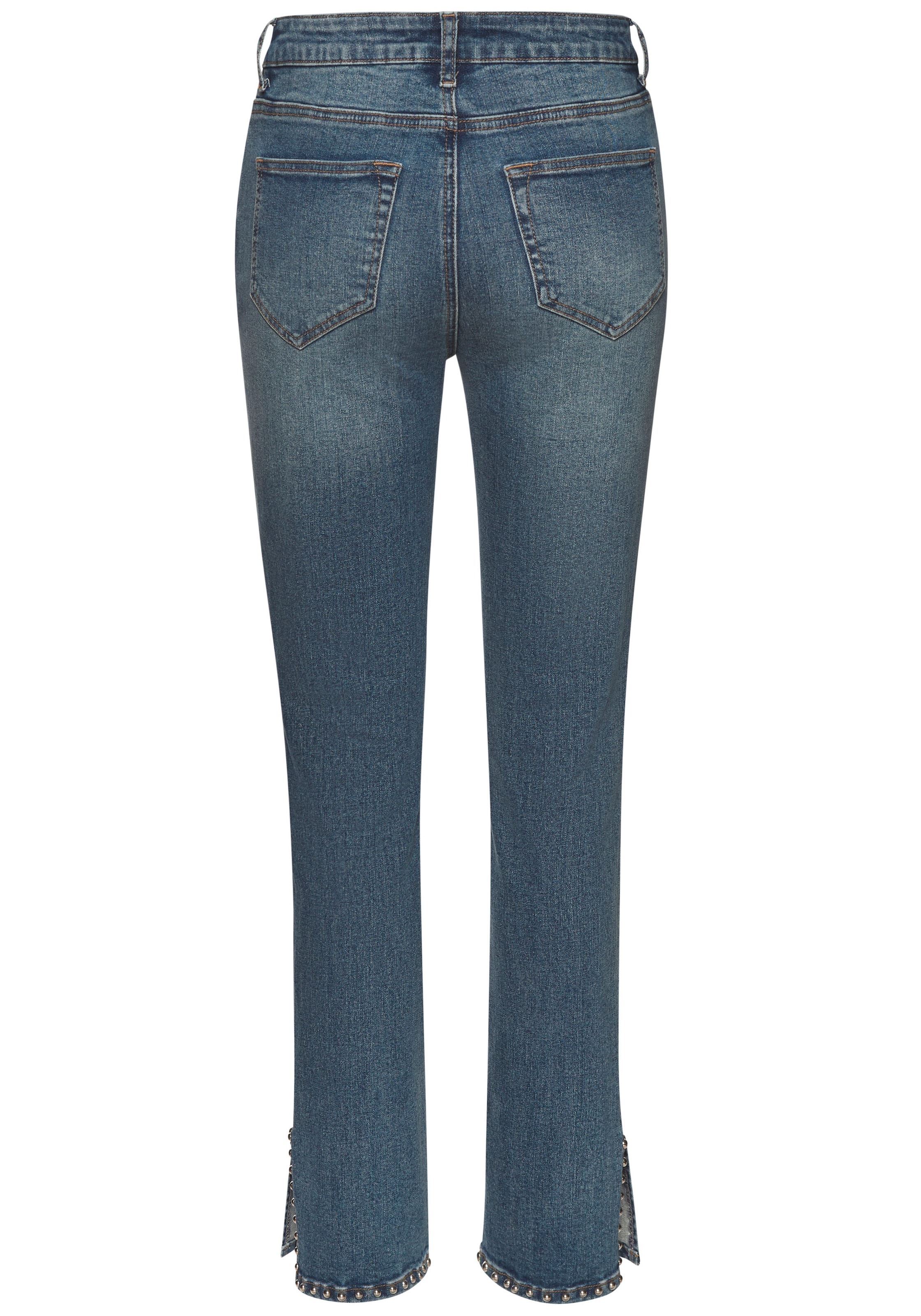 Buffalo Bootcut-Jeans, mit Schlitz, Nietendetails, Skinny Jeans, modisch