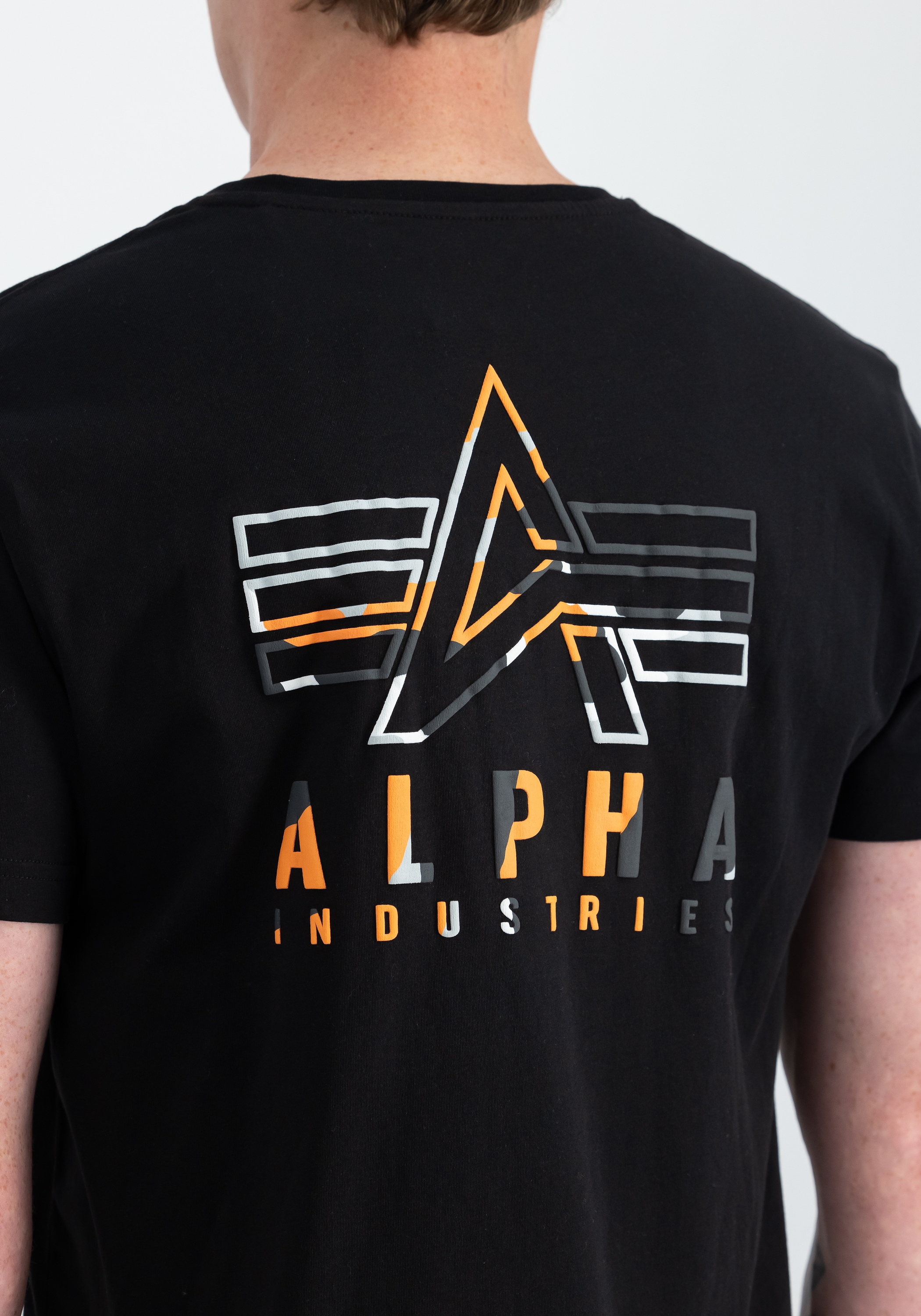 Alpha Industries T-Shirt »Camo Logo Puff Print Backprint T-Shirt«