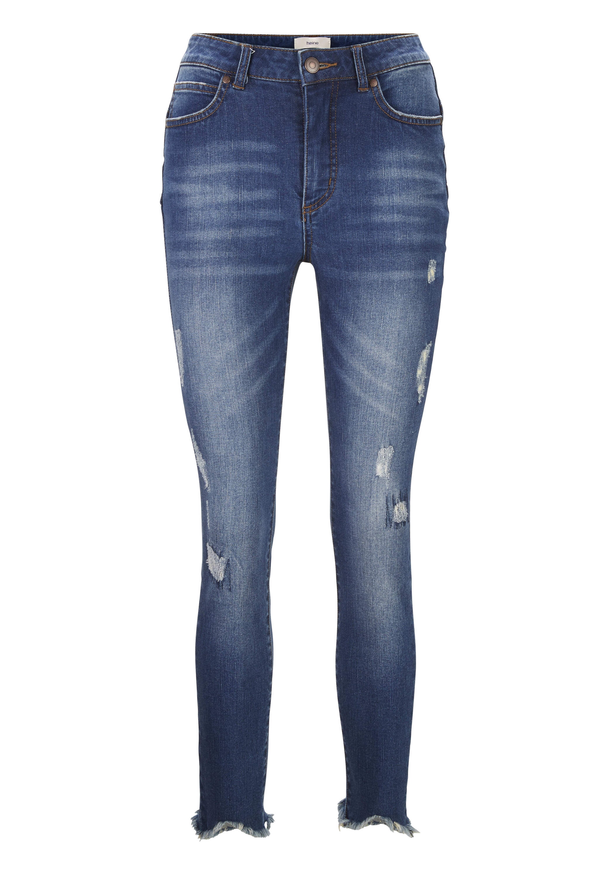 heine Skinny-fit-Jeans »Bauchweg-Jeans Skinny Jeans mit Destroyed-Effekt«