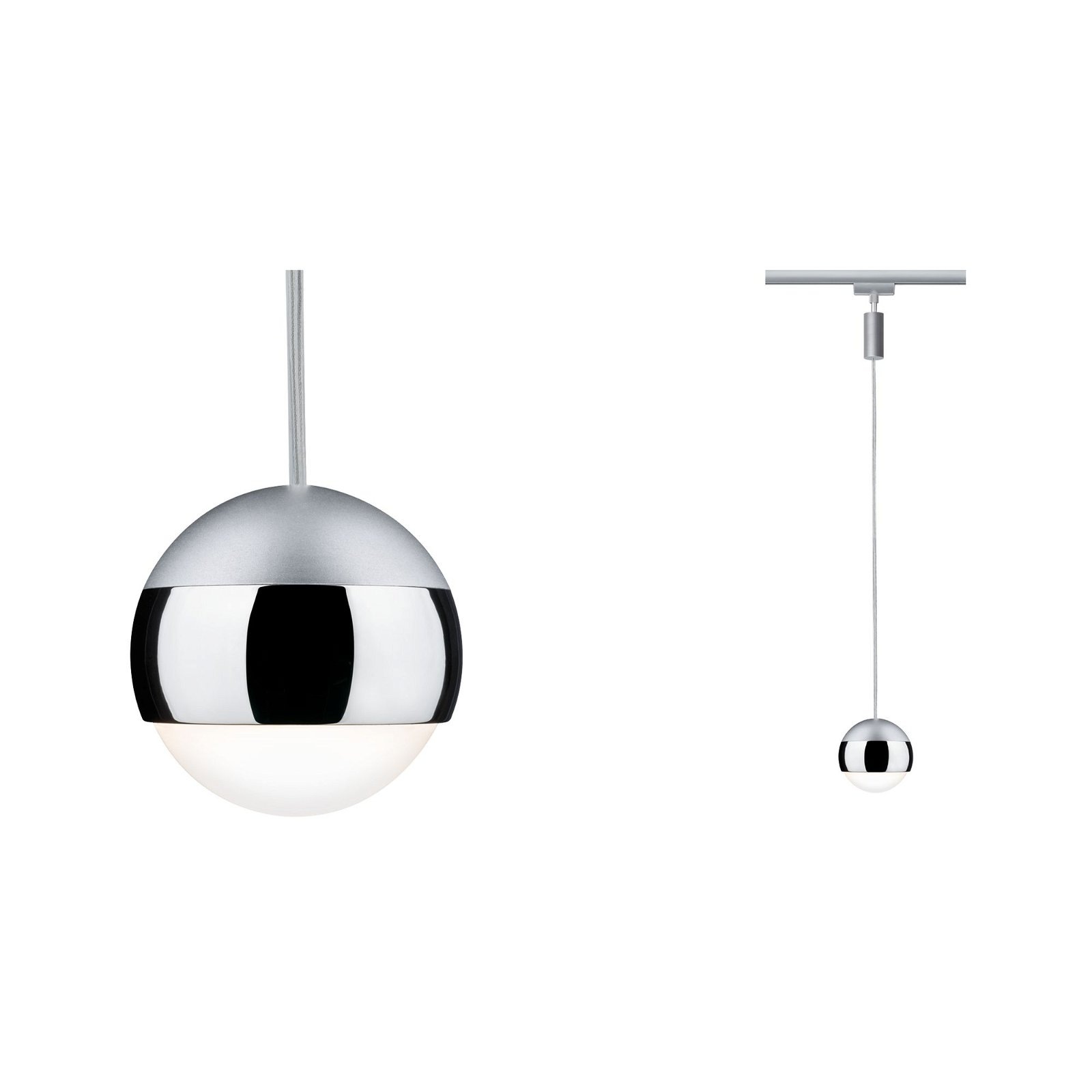 Paulmann Schienensystem-Leuchten »URail Pendel Capsule II 400lm 6,3W 2700K 230V Schwarz matt, Chrom«, dimmbar