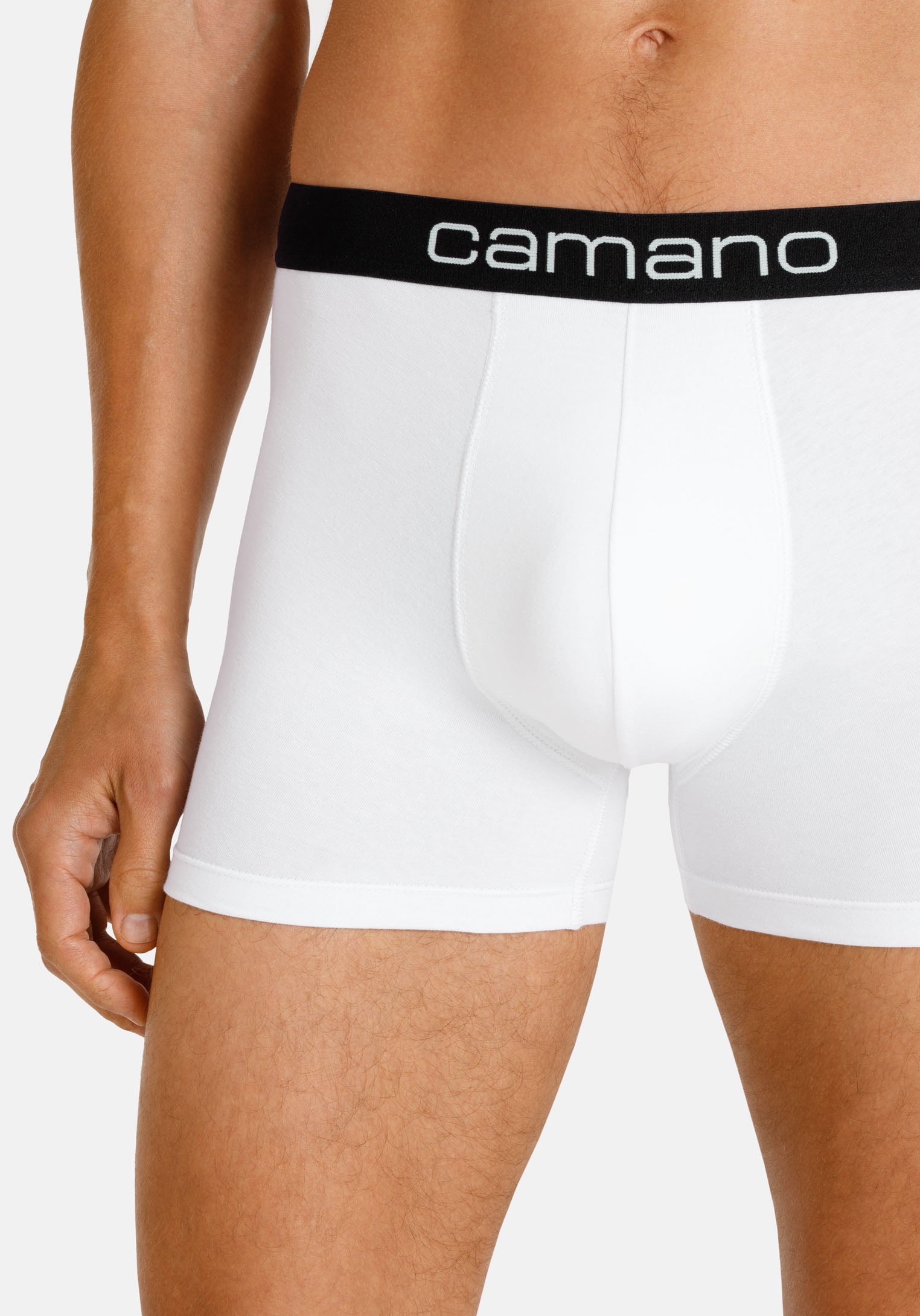 Camano Boxershorts »comfort«, (2er Pack), mit elastischem Logobund