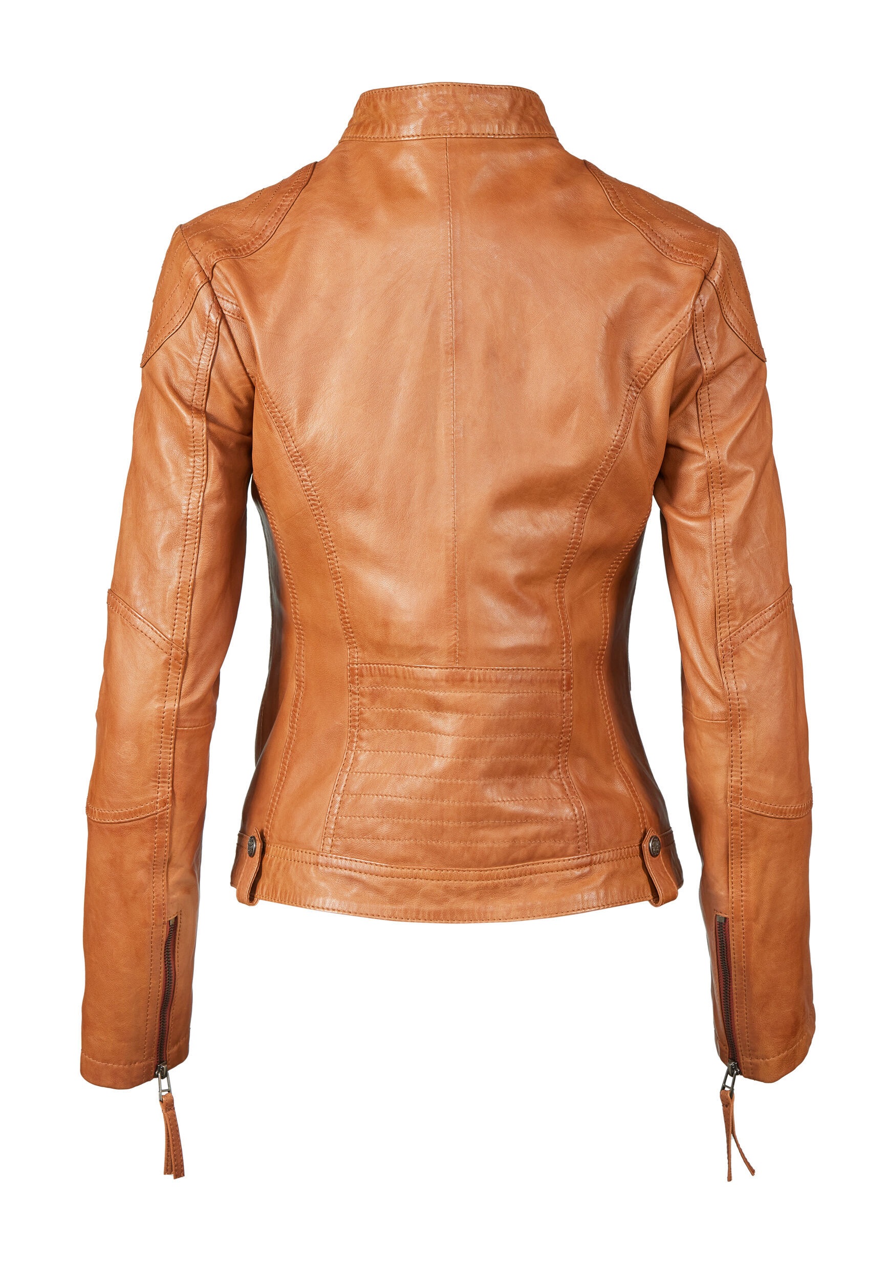 Apple of Eden Lederjacke »Apple of Eden Lederjacke AOE-142« ohne Kapuze mit praktischen Reißverschlusstaschen