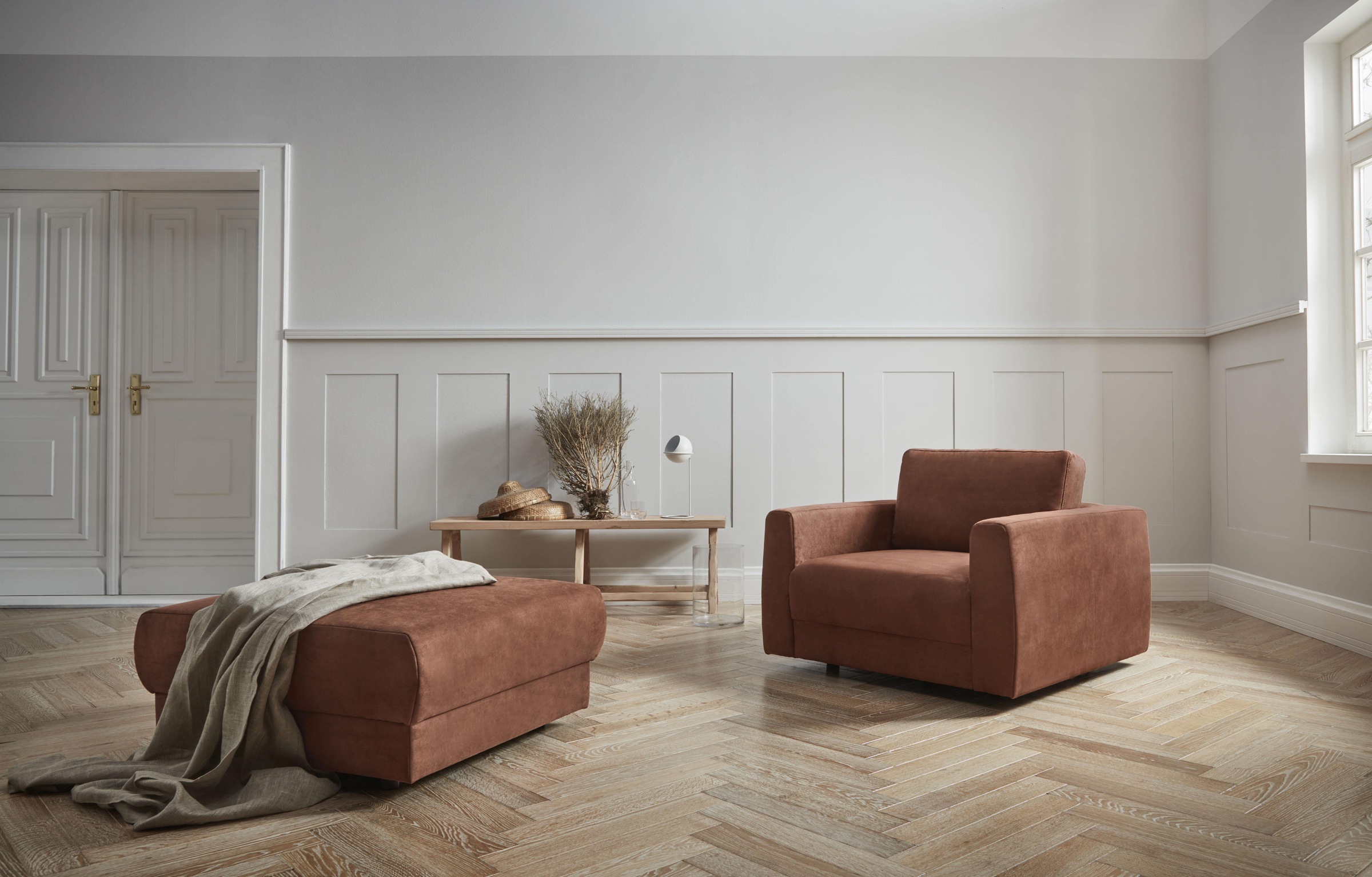 Home affaire Hocker »Hobro« in 3 Bezugsstoffen und vielen Farben, Design by Morten Georgsen