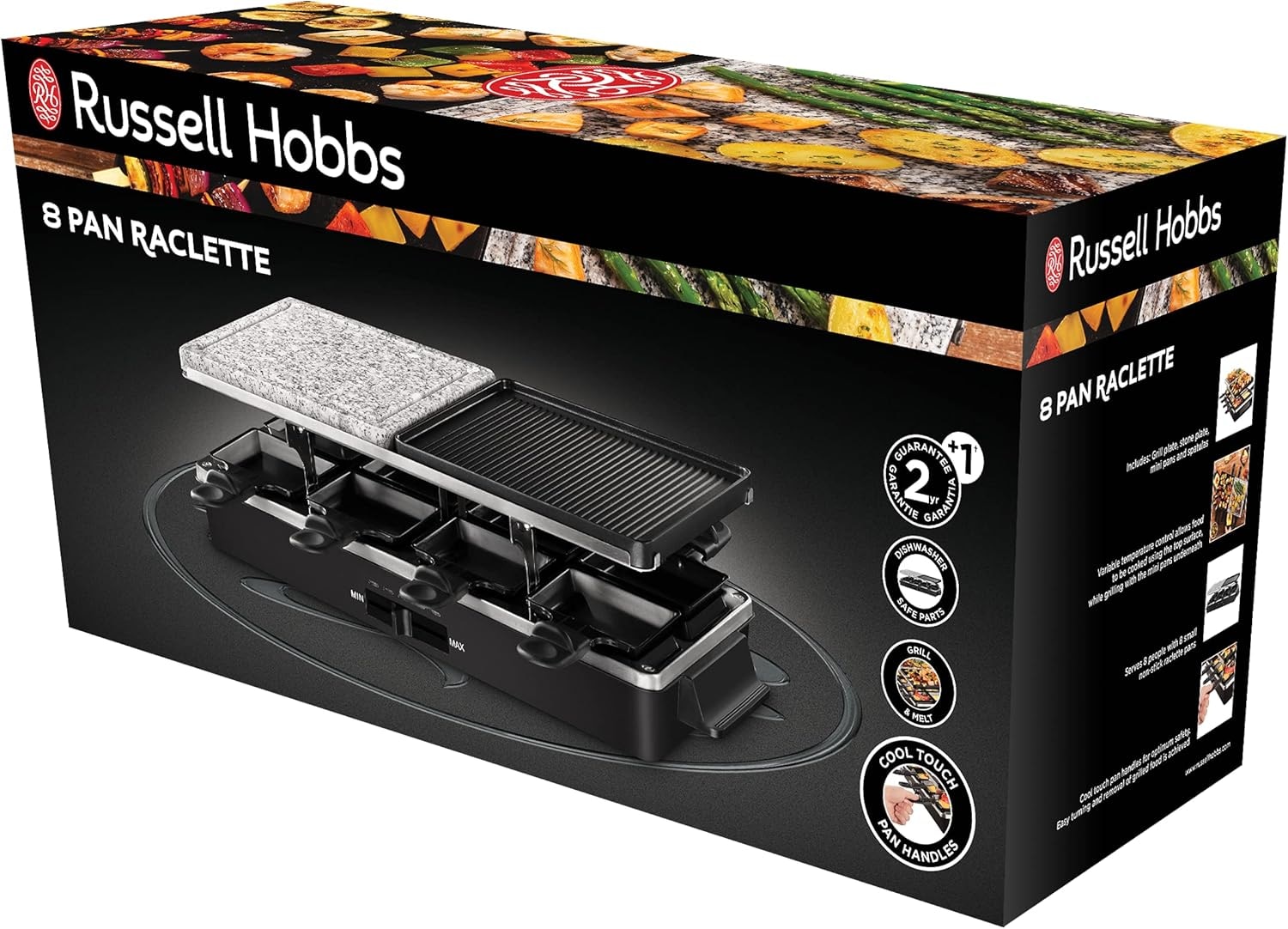 RUSSELL HOBBS Raclette »26280-56«, 8 St. Raclettepfännchen, 1400 W, Grill für 8 Personen, Multi-Grill