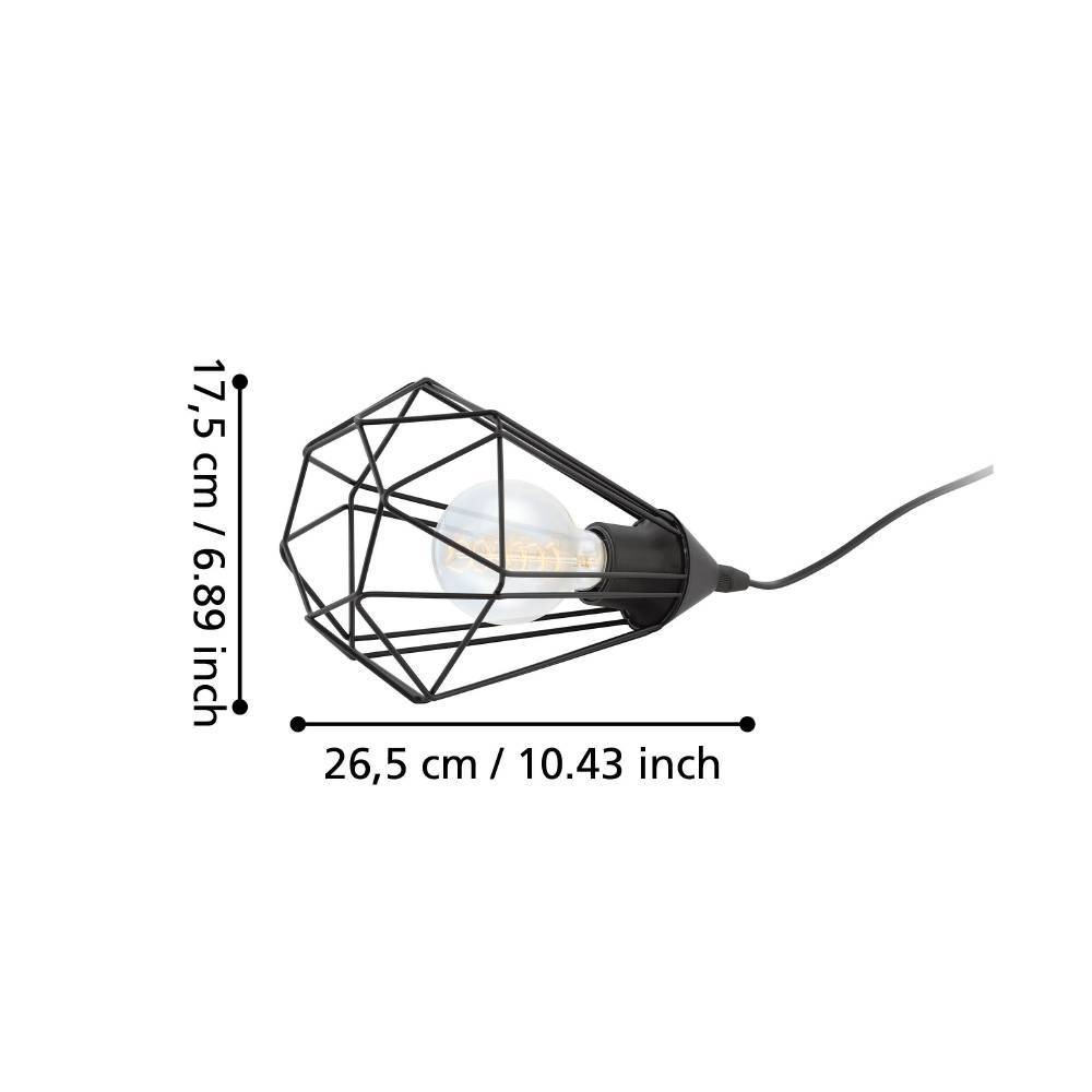 EGLO Tischleuchte »TARBES« E27 1 Stk. Nachttischlampe, Esszimmer, Flur, Drahtgeflecht, 1flammig, 9x7x9cm