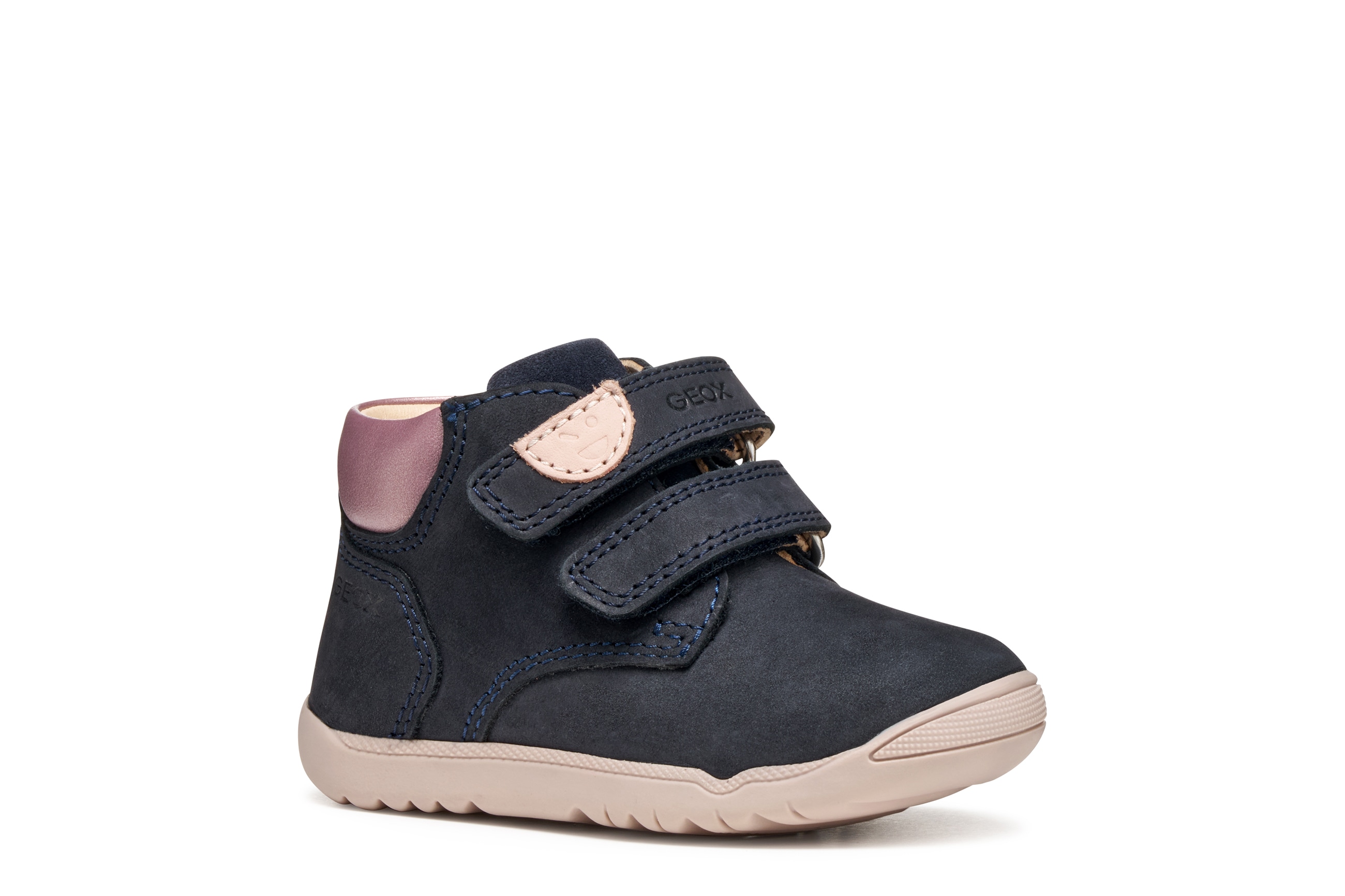 Geox Mädchen Lauflernschuh »B MACCHIA GIRL« Babyschuh mit Klettverschluss in blau, Größe 21