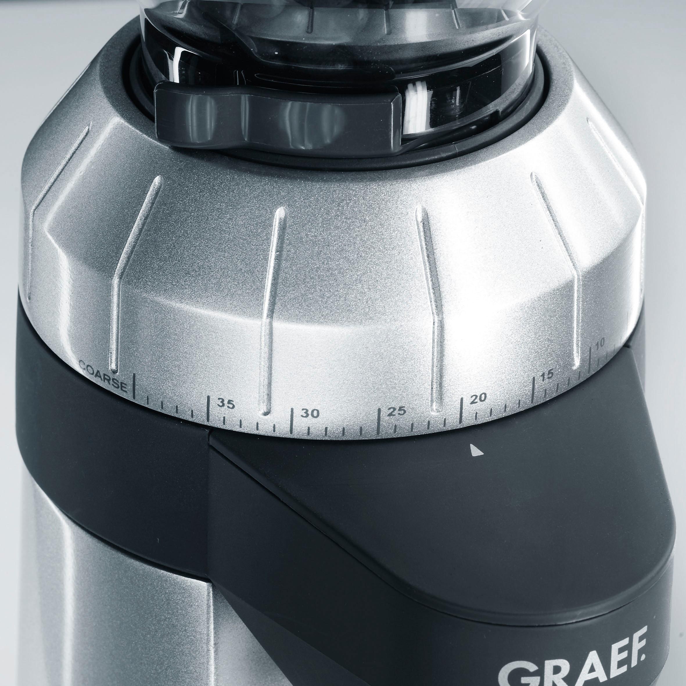 Graef Kaffeemühle »CM 800, silber« 120 W Kegelmahlwerk 350 gBohnenbehälter