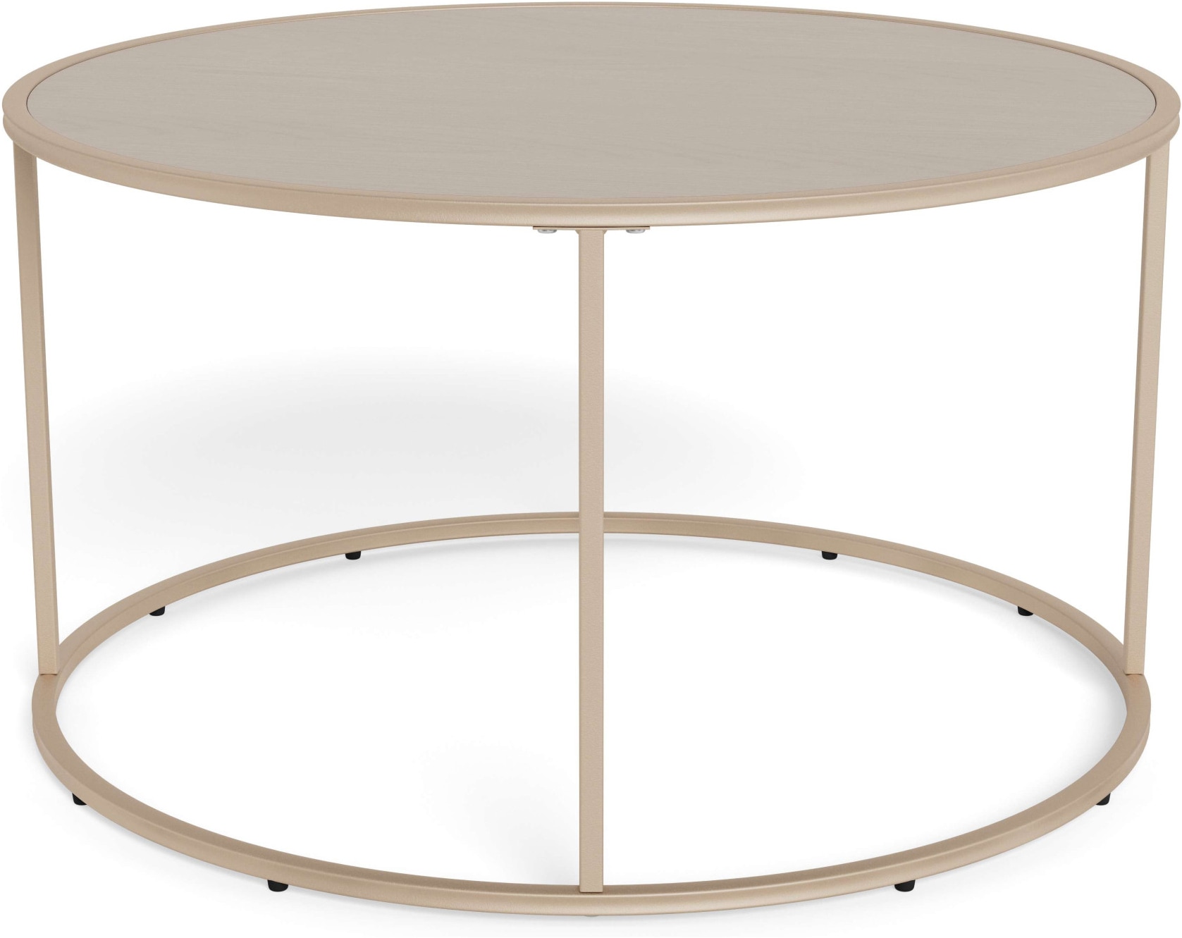 ACTONA GROUP Couchtisch »Seaford Kaffeetisch, Wohnzimmertisch« Runder Couchtisch mit grauer Melaminplatte und Stahlgestell, Ø80x45 cm