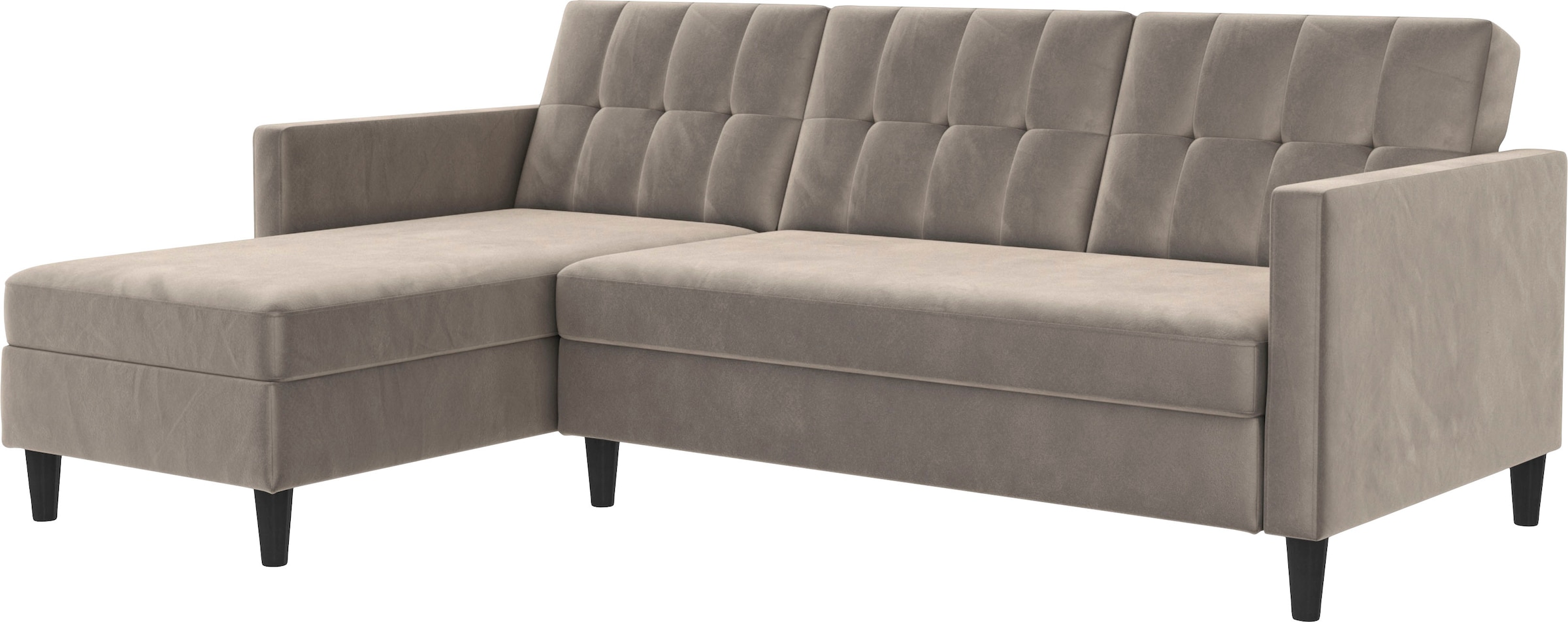 Dorel Home Ecksofa »Hartford II«, mit Bettfunktion und Stauraum, Recamiere beidseitig montierbar