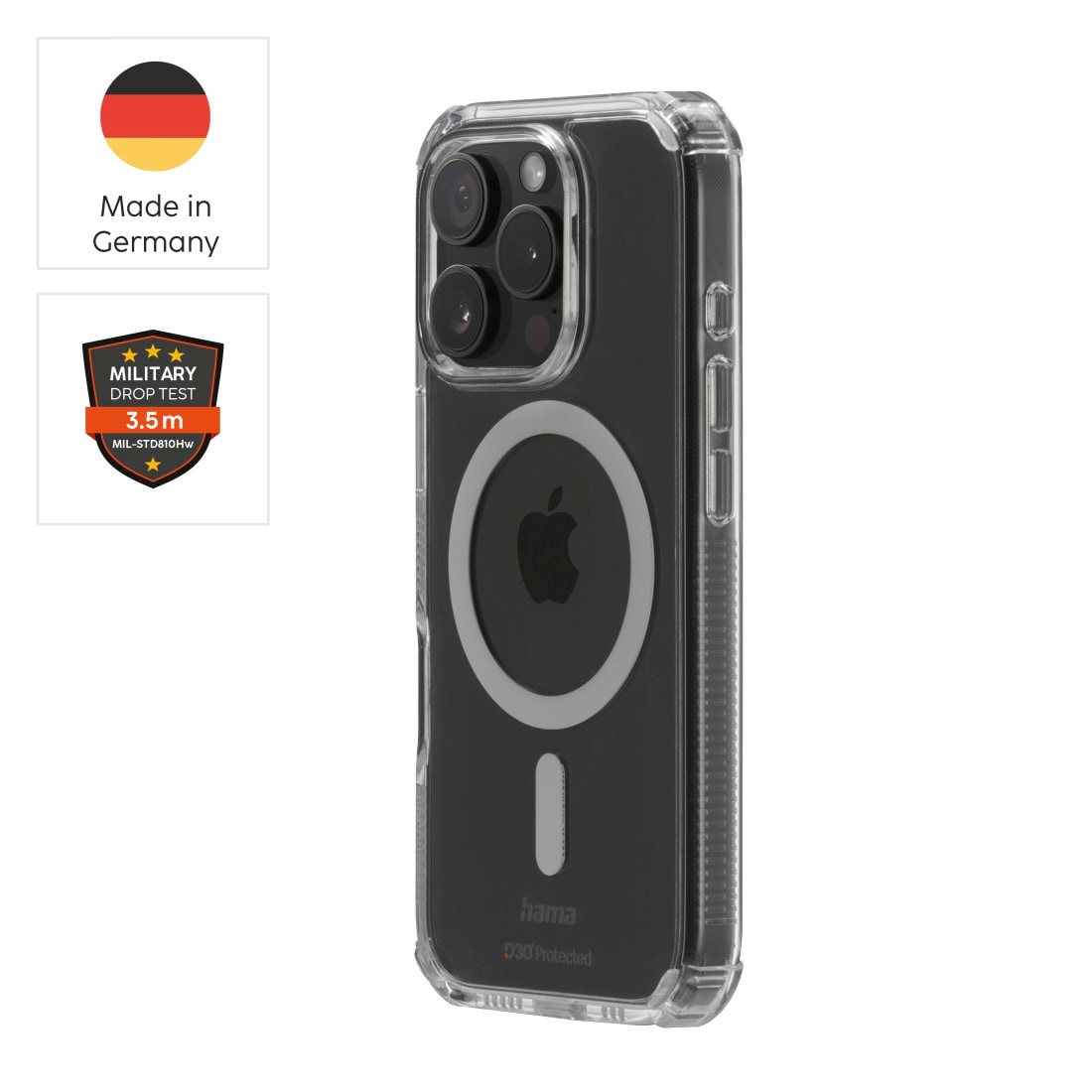 Hama Smartphone-Hülle »Handyhülle „Extreme Protect“ für iPhone 16 Pro (für MagSafe, stoßfest)« iPhone 16 Pro 16,0 cm (6,3 Zoll)