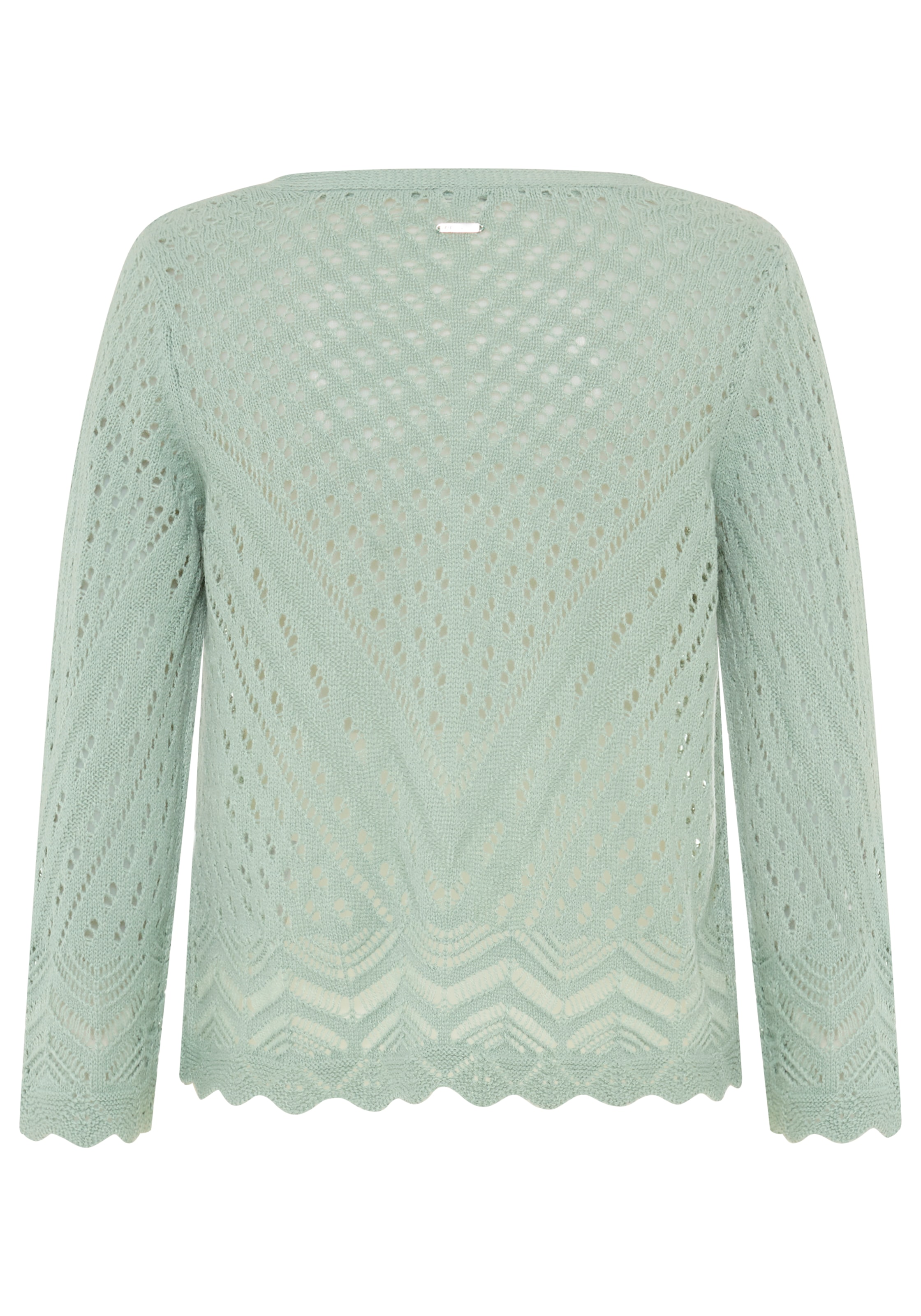 Laura Scott Ajourpullover mit femininer Silhouette aus Lochstrick