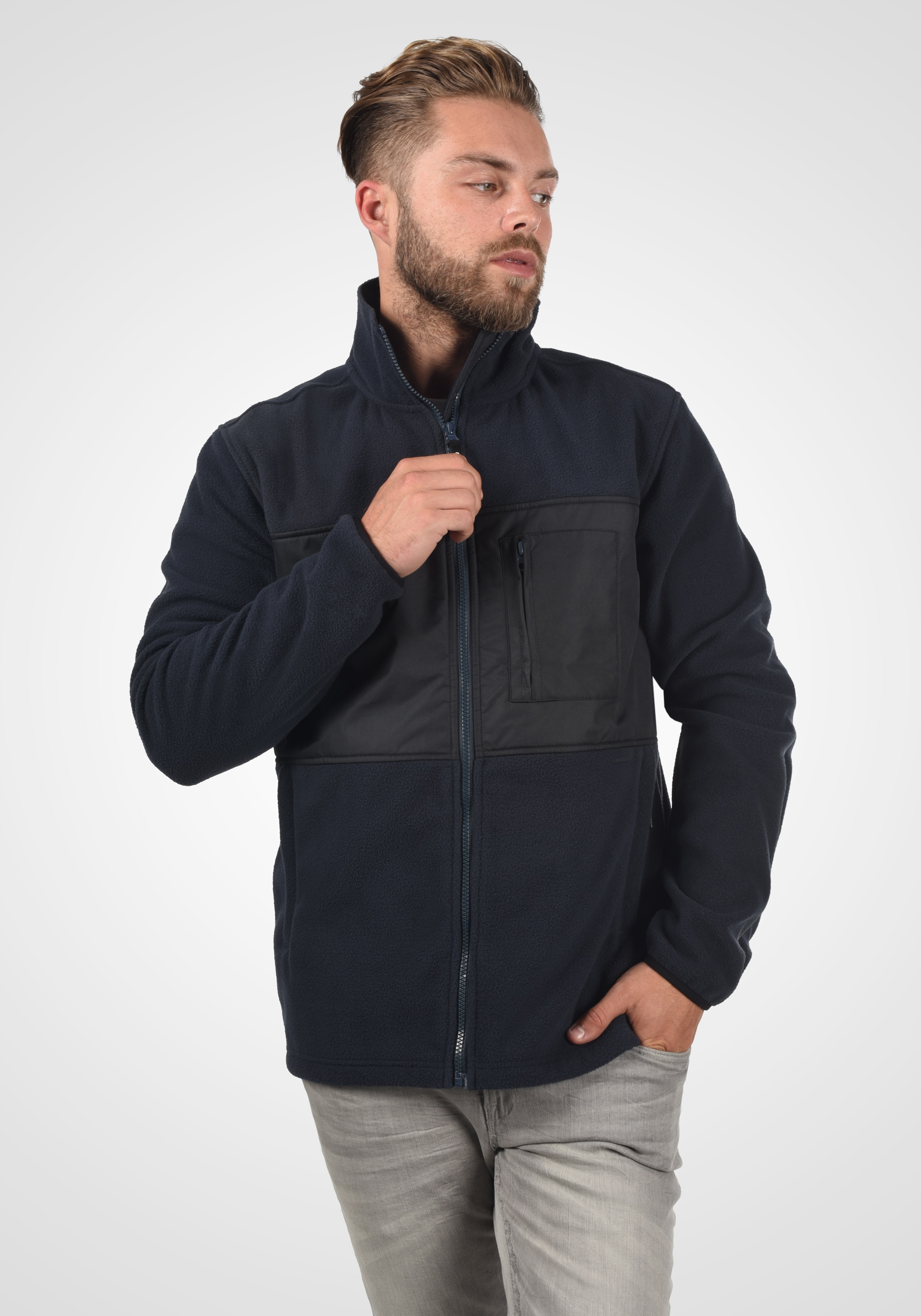 Indicode Fleecejacke »Fleecejacke IDBirch«, ohne Kapuze