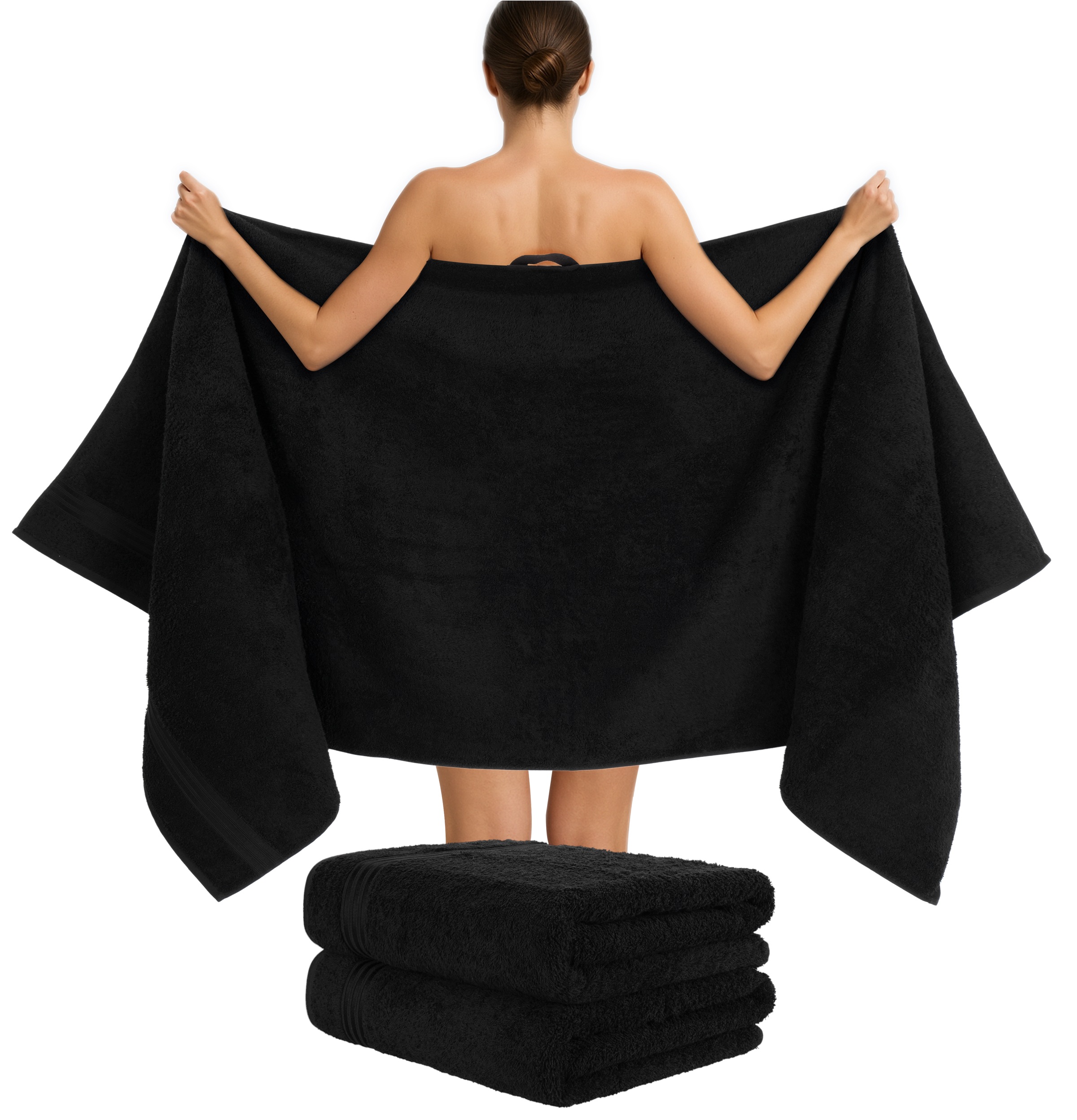 HAMMETEX Saunatuch »Hammetex 2er Set extra große Saunatücher«, (Packung, 2 St., 80x200 Saunatücher), 100% Baumwolle – Weich & Saugfähig – Luxuriöse Große Spa-Badetücher