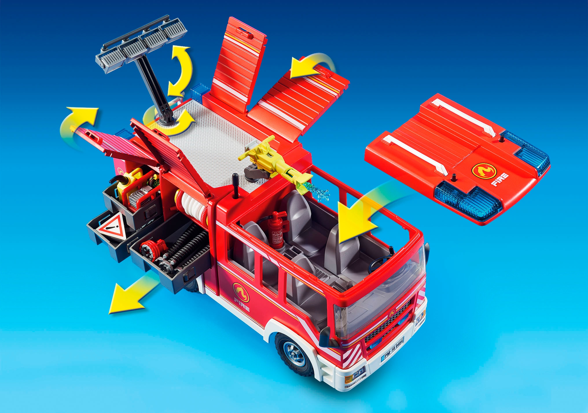 Playmobil® Konstruktions-Spielset »Feuerwehr-Rüstfahrzeug (9464), My Action Heroes« Made in Germany