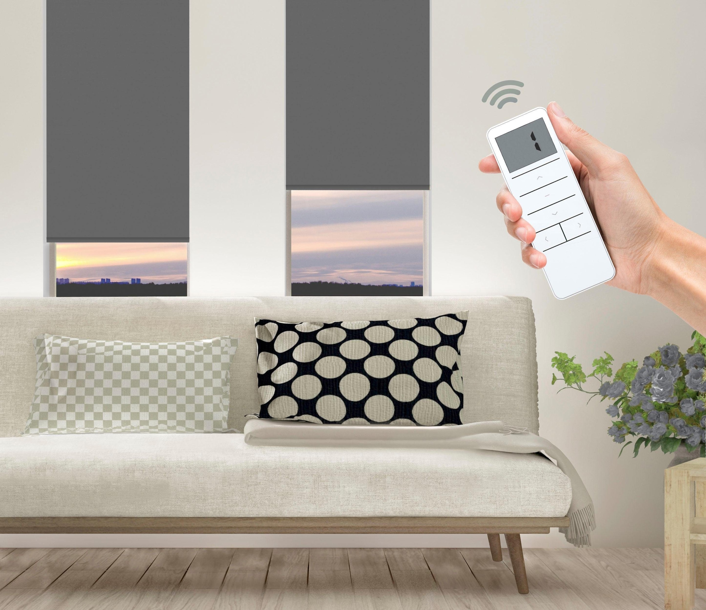 Good Life Elektrisches Rollo »Vau - SMART HOME«, abdunkelnd, energiesparend, ohne Bohren, mit...