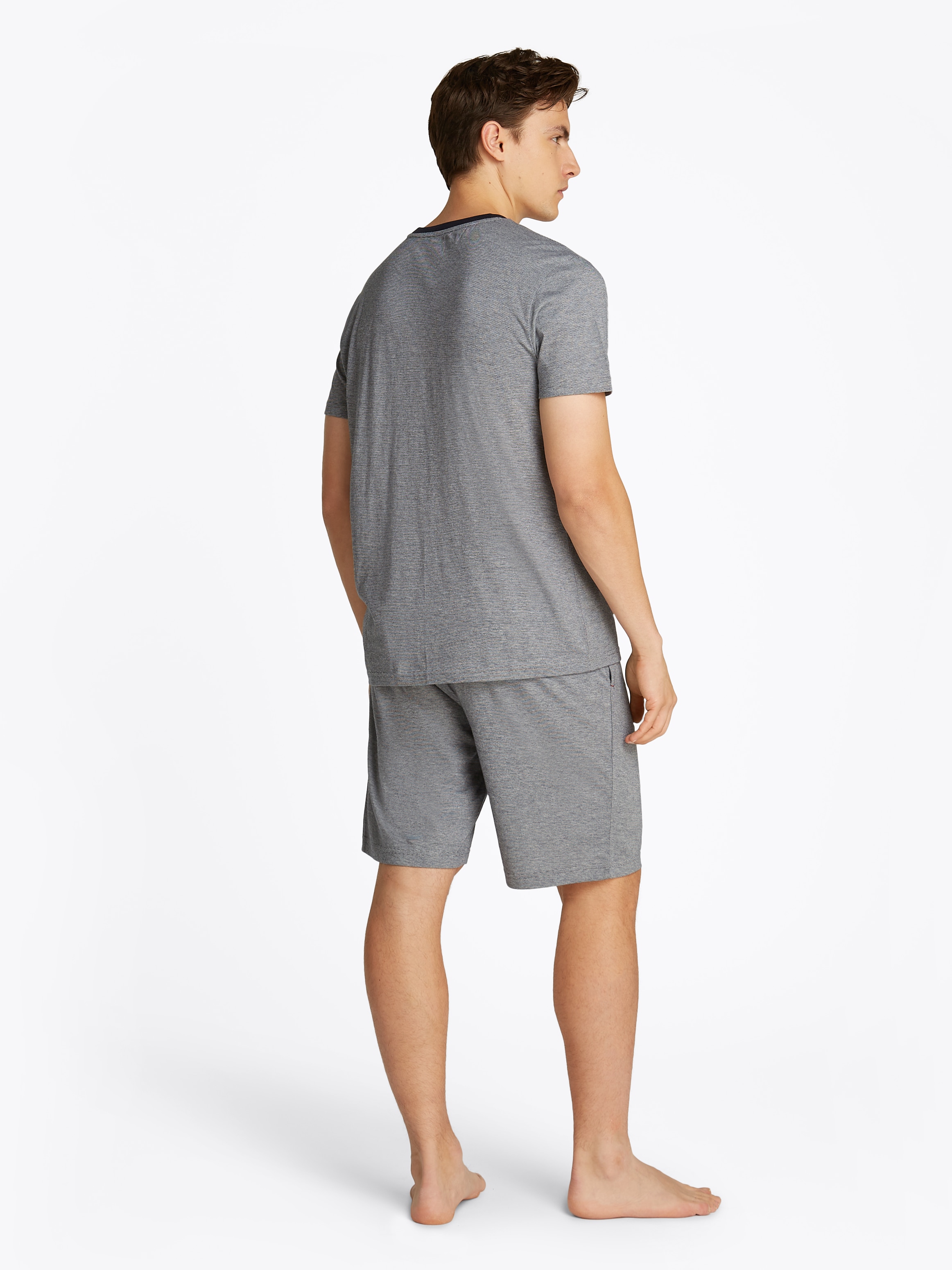 Tommy Hilfiger Underwear Schlafanzug »SS JERSEY PJ SET STRIPES«, (Set, 2 tlg., 2er), mit Streifenmuster