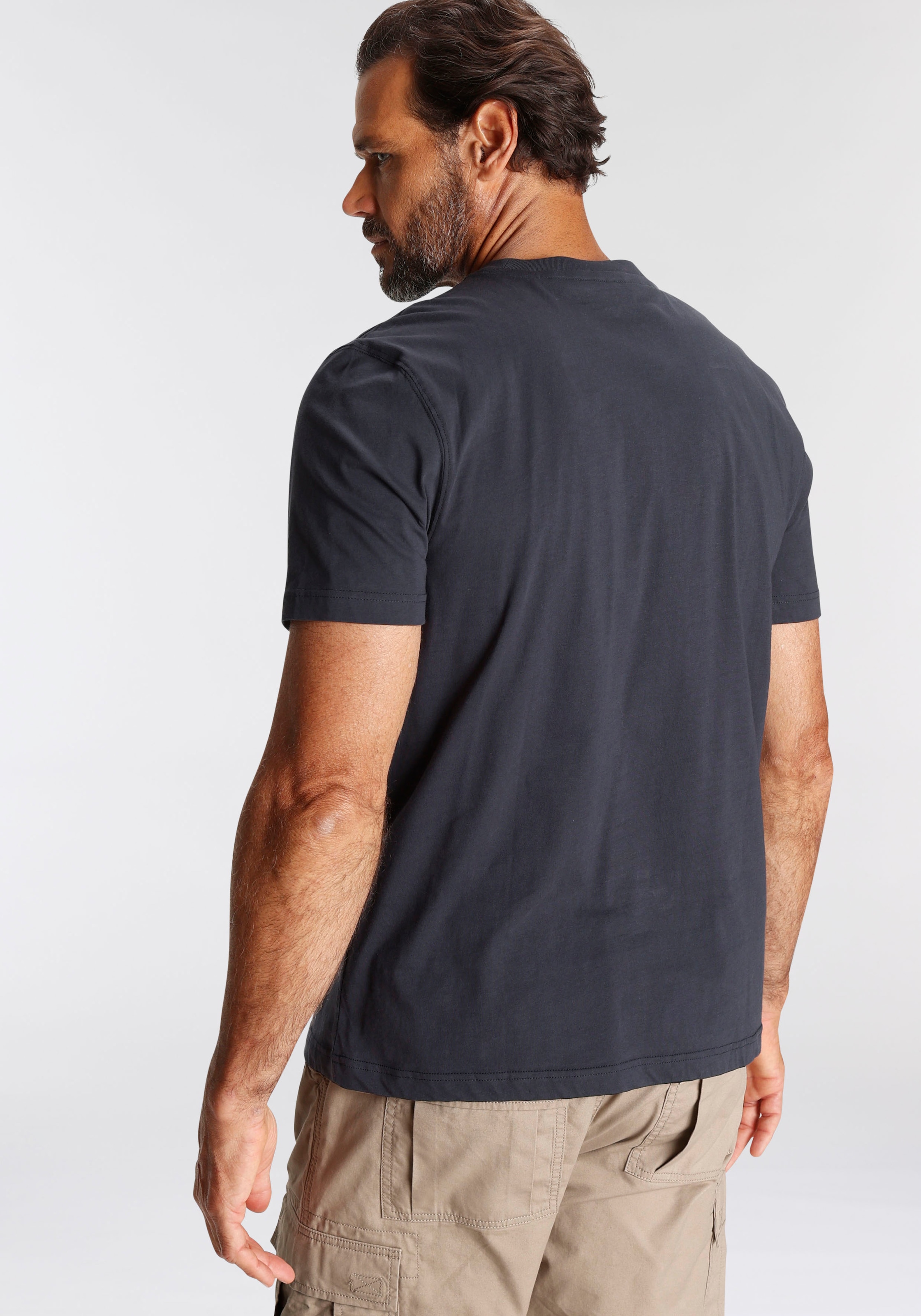 Man's World T-Shirt, Kurzarm, Regular Fit, mit Print, Rundhalsausschnitt