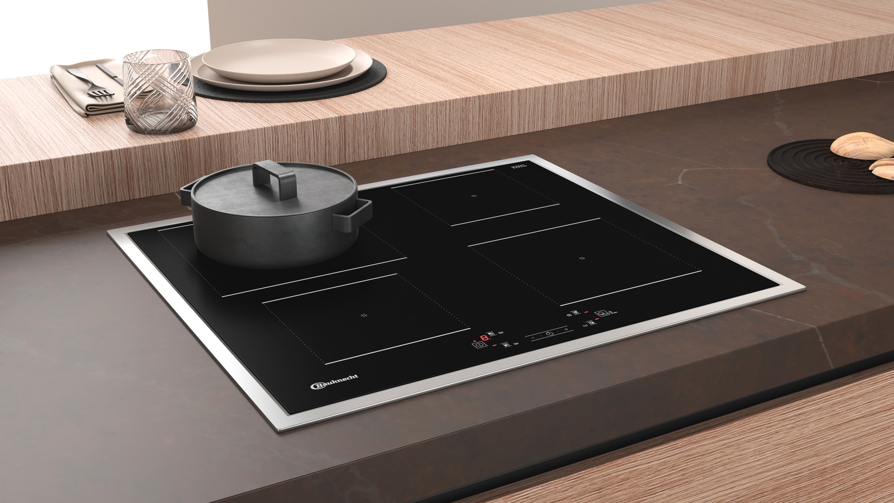 BAUKNECHT Backofen-Set »BAKO 800 Pyro Steam« mit 1-fach-Teleskopauszug FlexiClean - zwei mühelose Reinigungsfunktionen (Pyrolyse & Hydrolyse) je nach Bedarf Set, 2 Stk. tlg. GentleSteam - für ein saftiges Inneres und ein knuspriges Äußeres