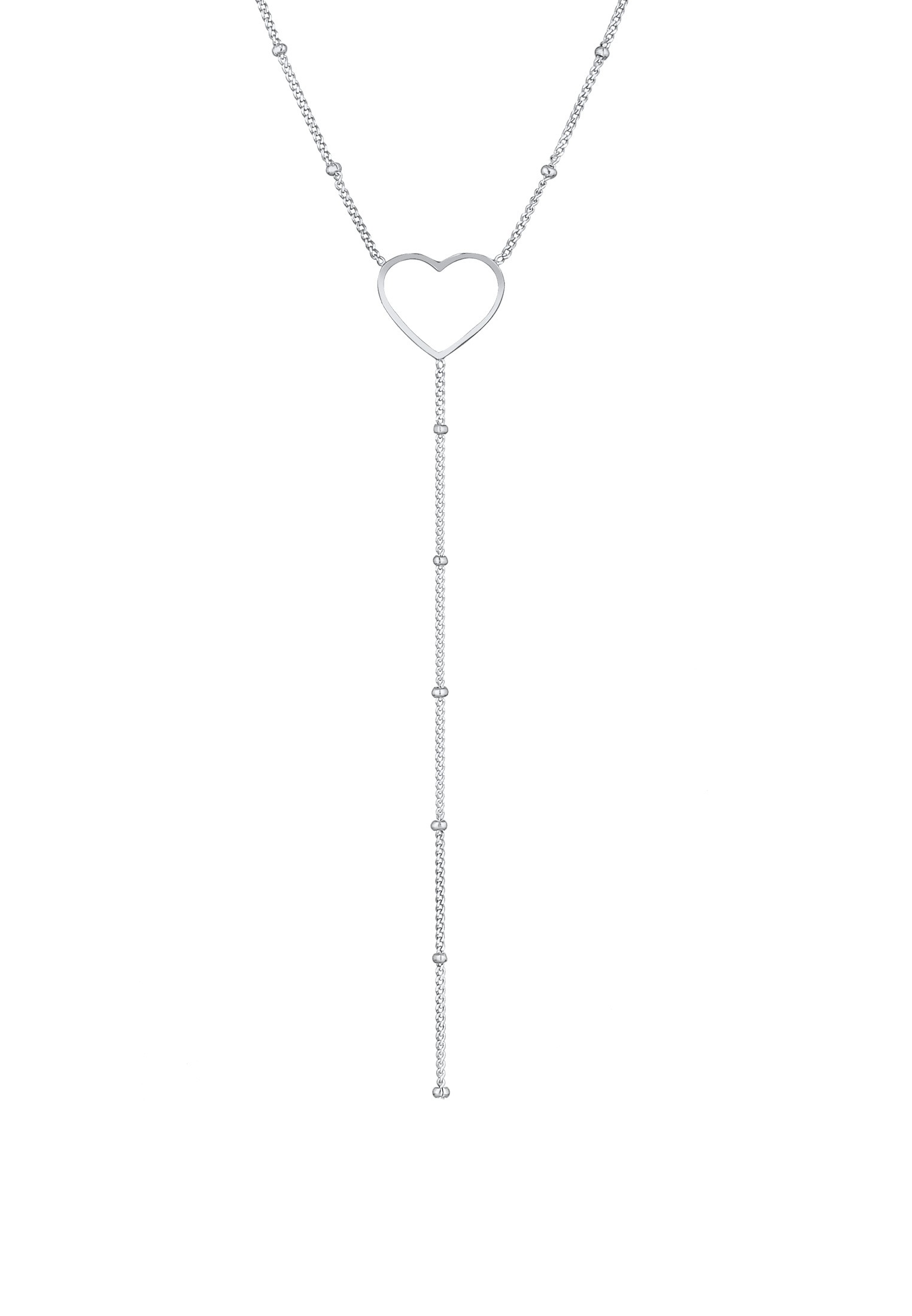 Elli Y-Kette »Halskette Y-Kette Kugelkette Herz Kombinierbar 925 Silber«