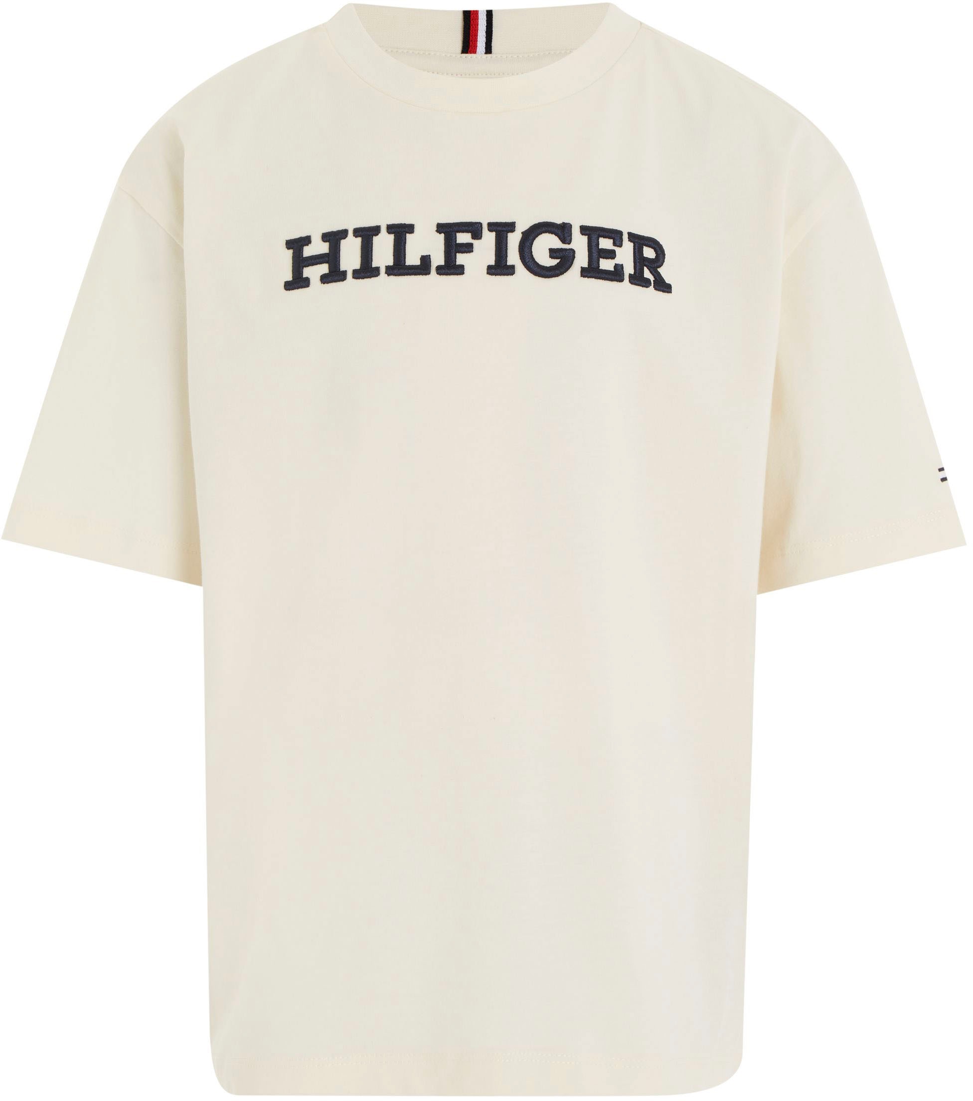 Tommy Hilfiger T-Shirt »U MONOTYPE TEE S/S«, mit großer Logo-Stickerei