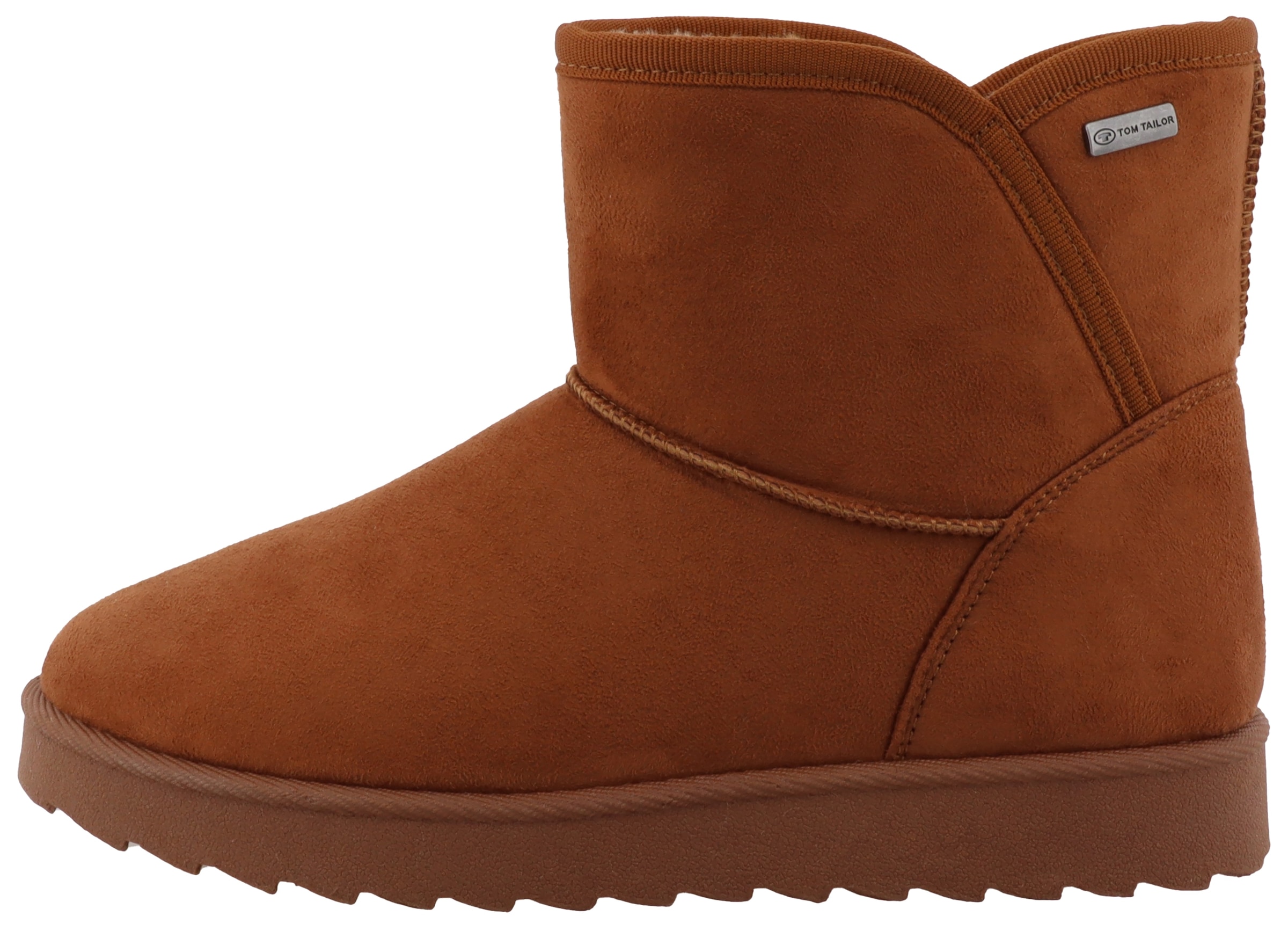 TOM TAILOR Winterboots, Plateau, Schlupfschuh, Ankleboots mit Ziernähte